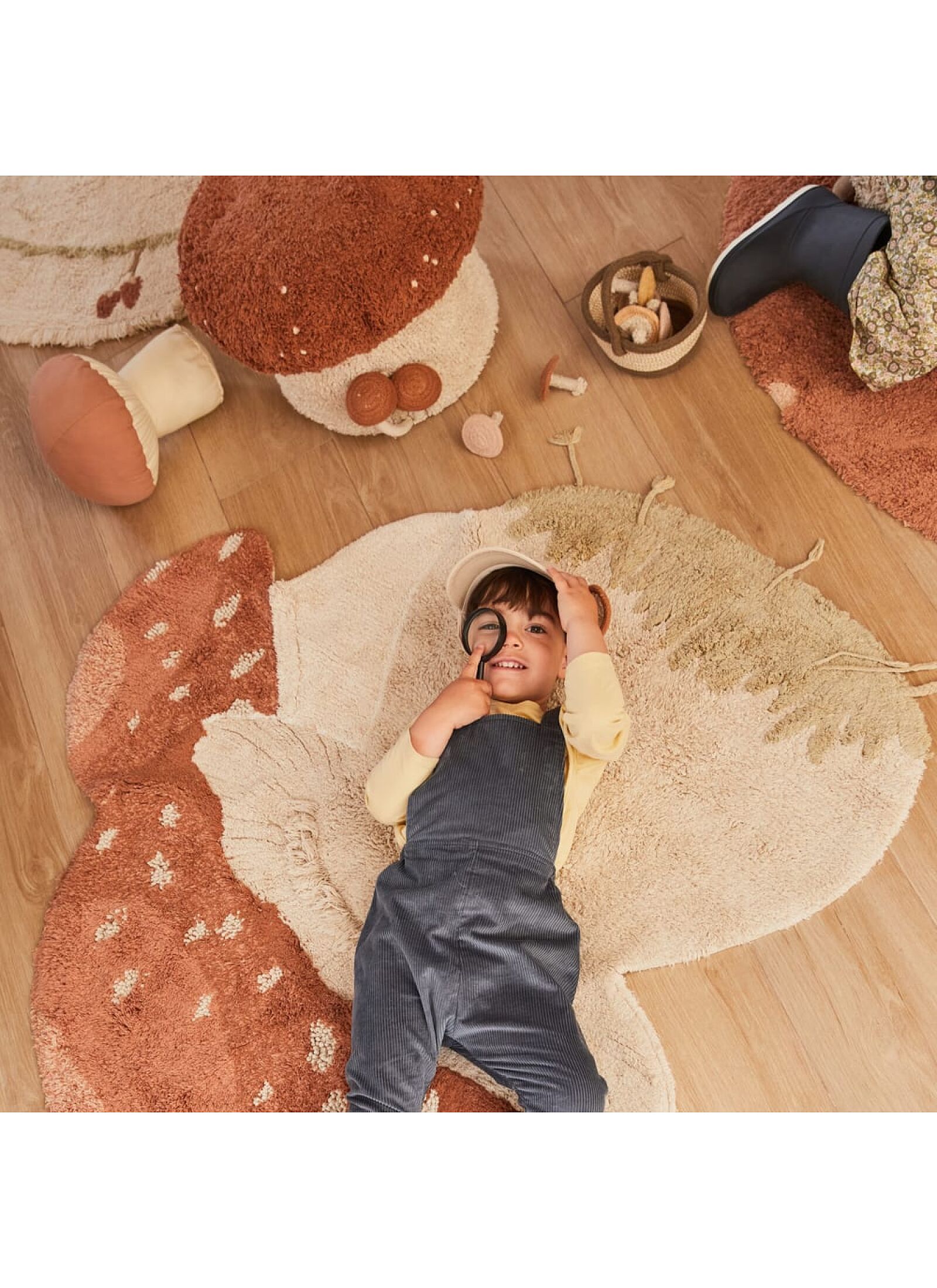 RUG BOLETUS MUSHROOMS (120X120)