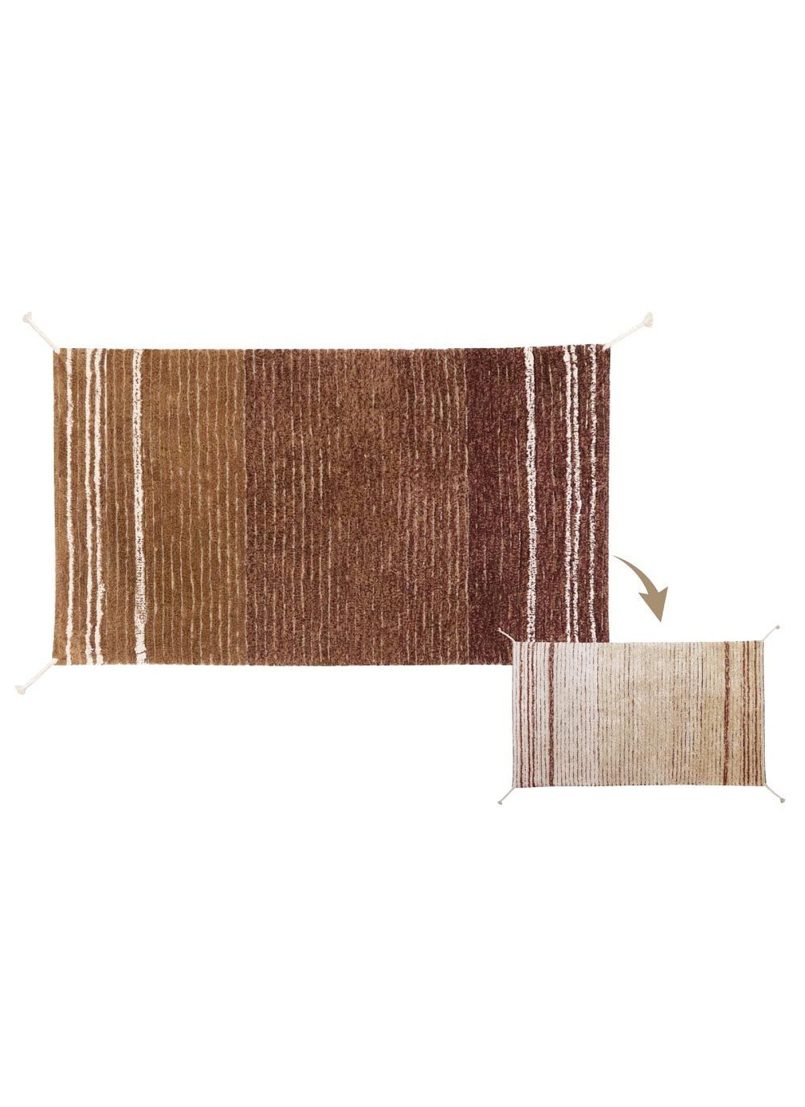 REVERSIBLE RUG TWIN TOFFEE (80X140)