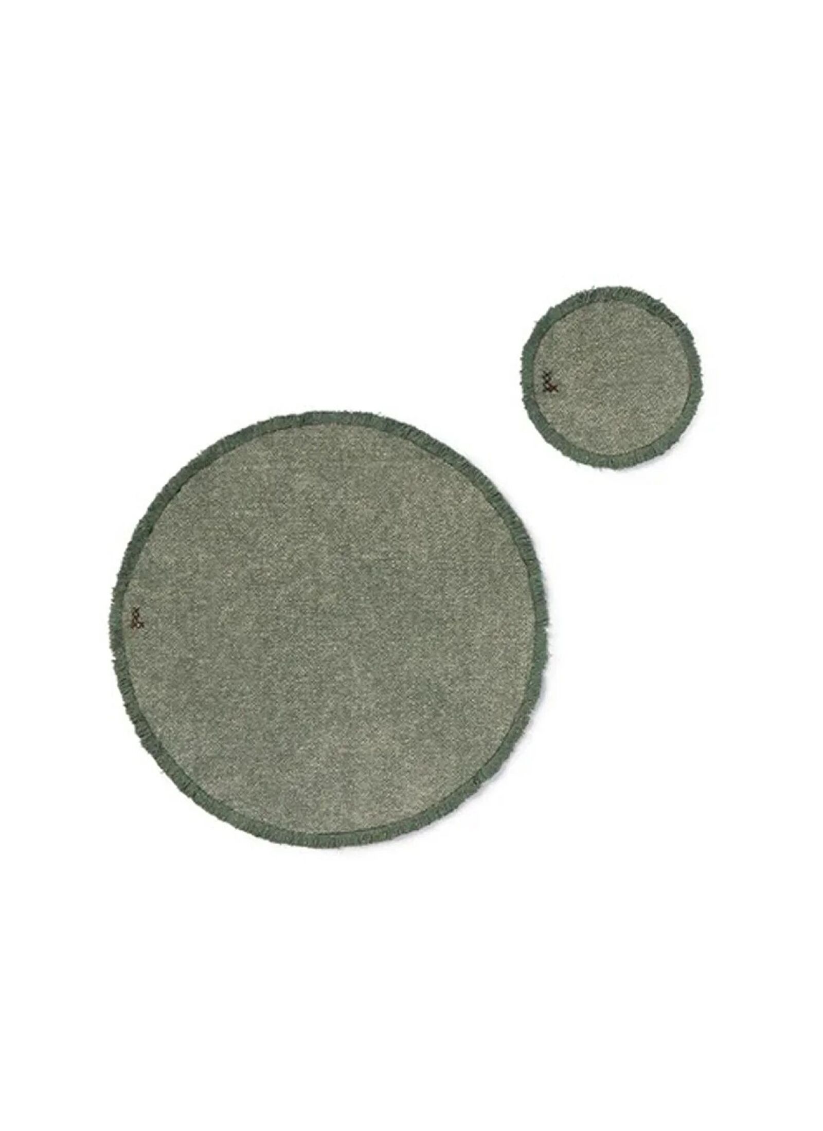 STONEWASHED PLACEMATS &AMP; COASTERS DUCK GREEN