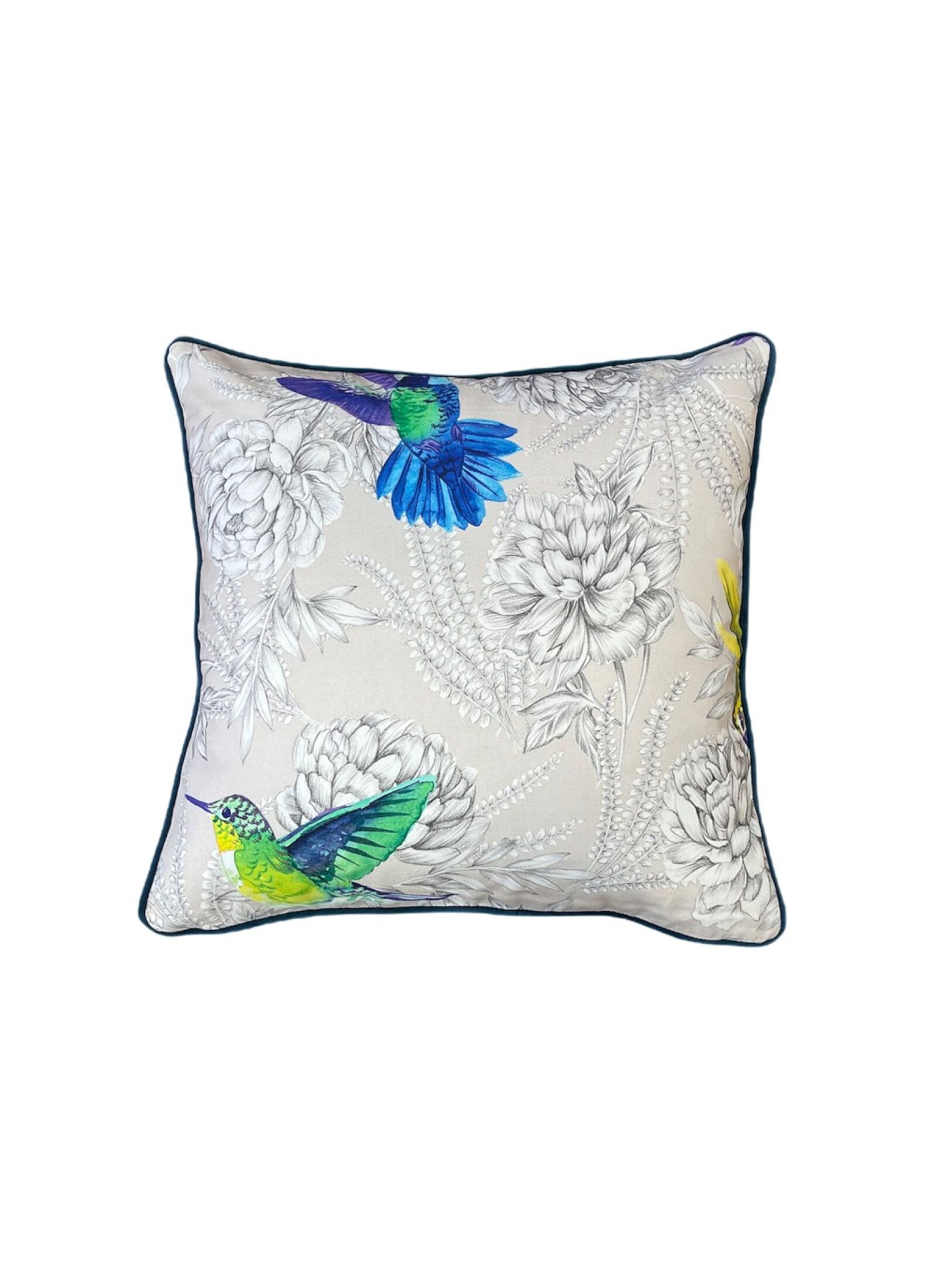 DECORATIVE CUSHION (50X50) BIRDS BEIGE