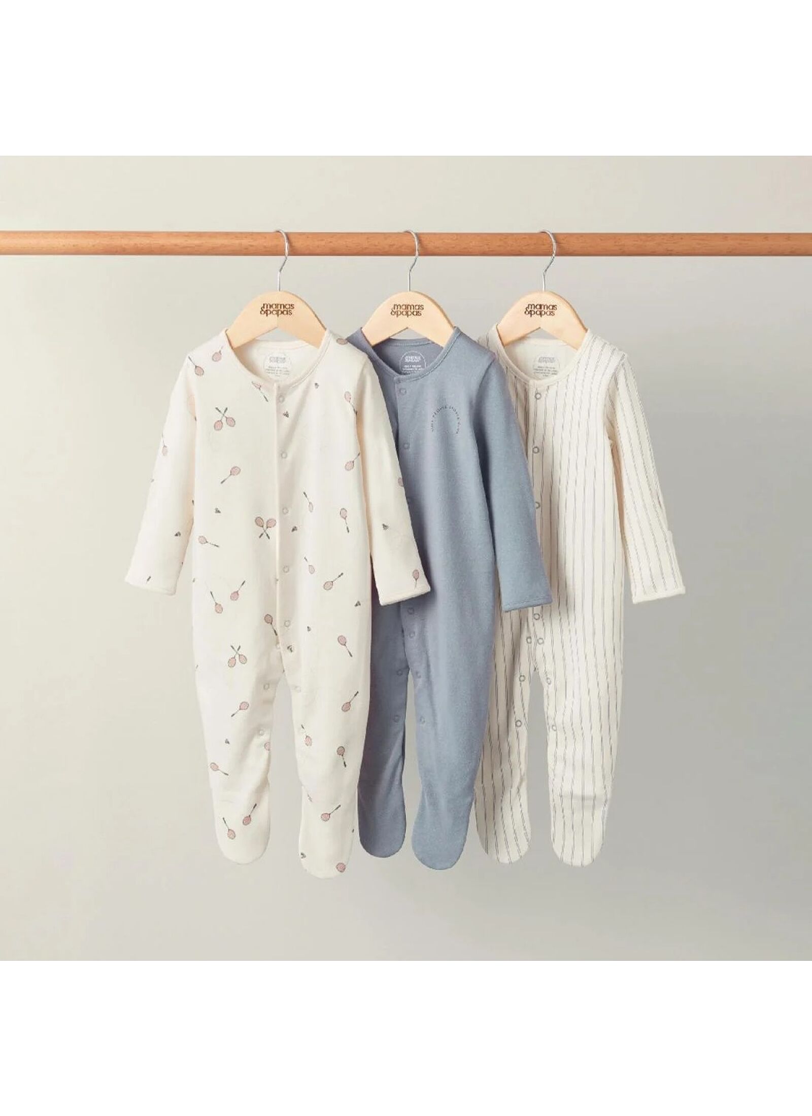 SLEEPSUITS 3PCS TINY SPORTS CLUB