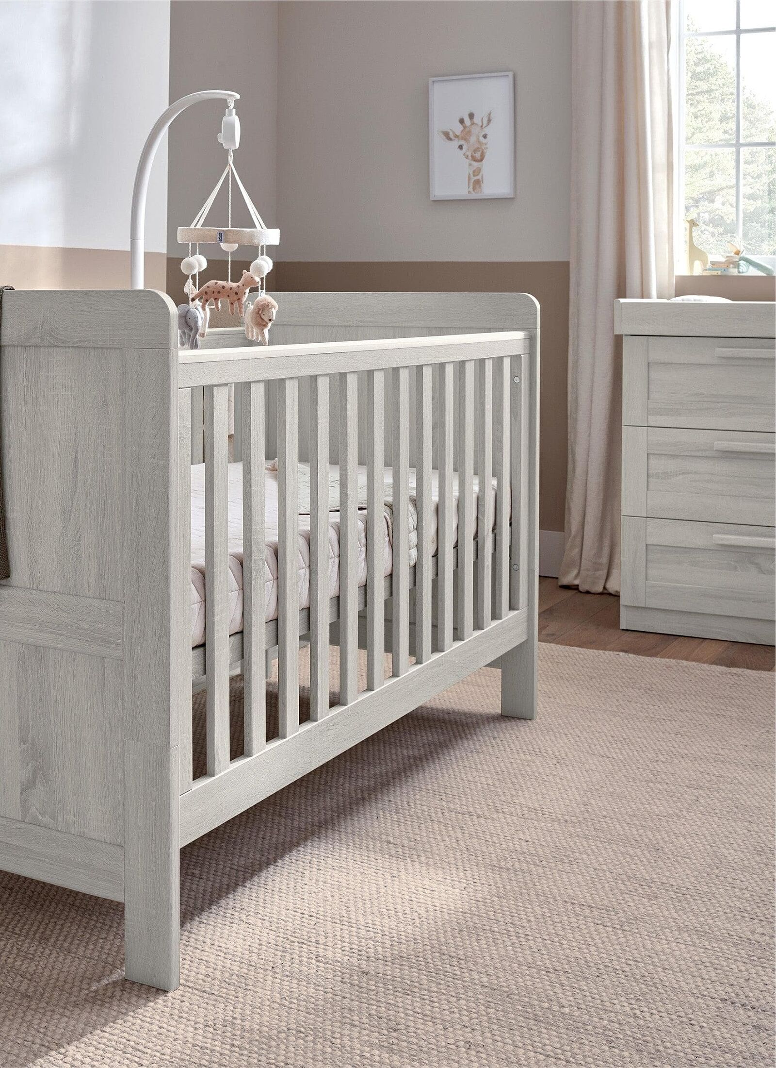 CRIB &AMP; DRESSER-CHANGER UNIT ATLAS NIMBUS WHITE