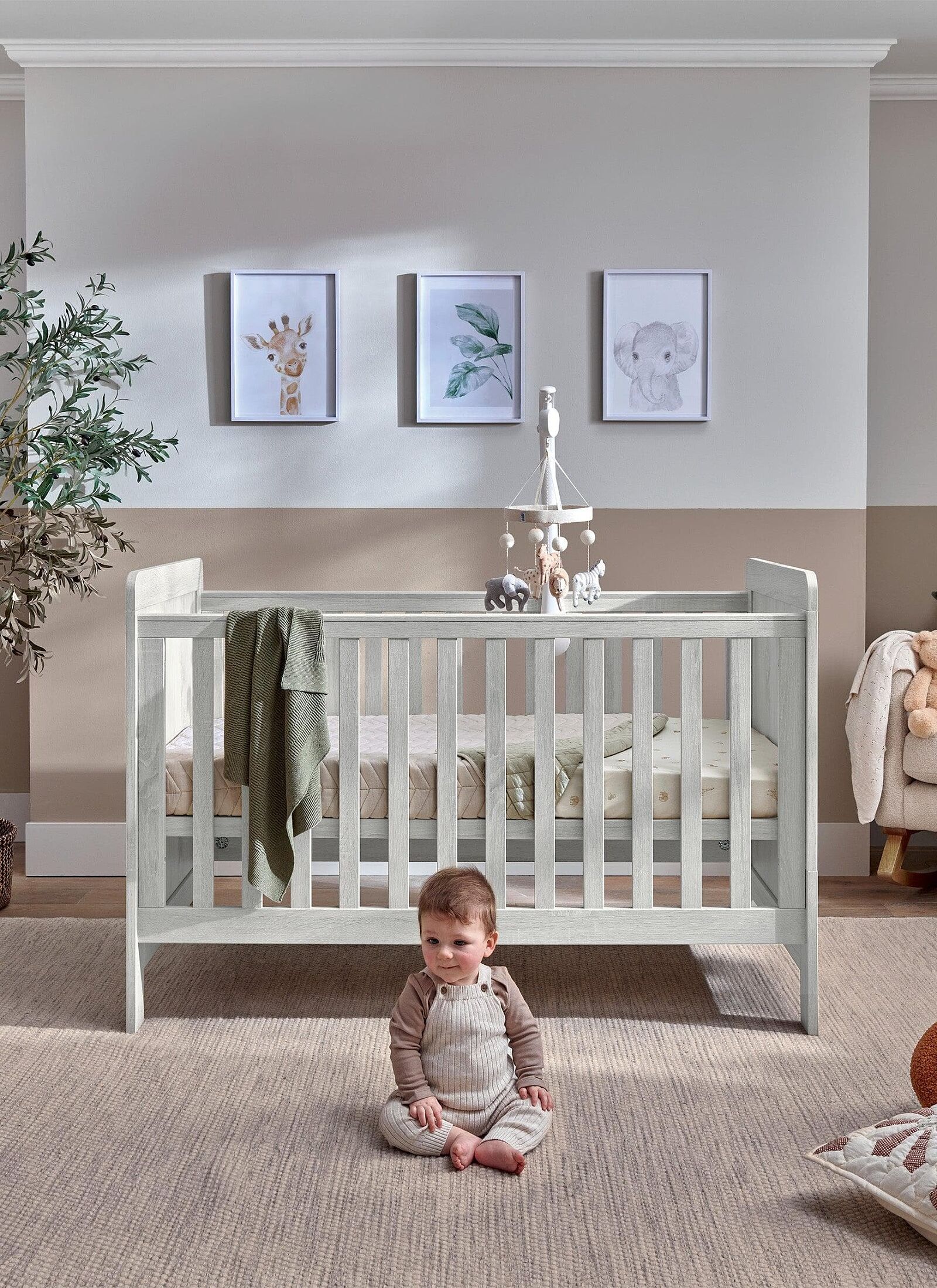 CRIB &AMP; DRESSER-CHANGER UNIT ATLAS NIMBUS WHITE