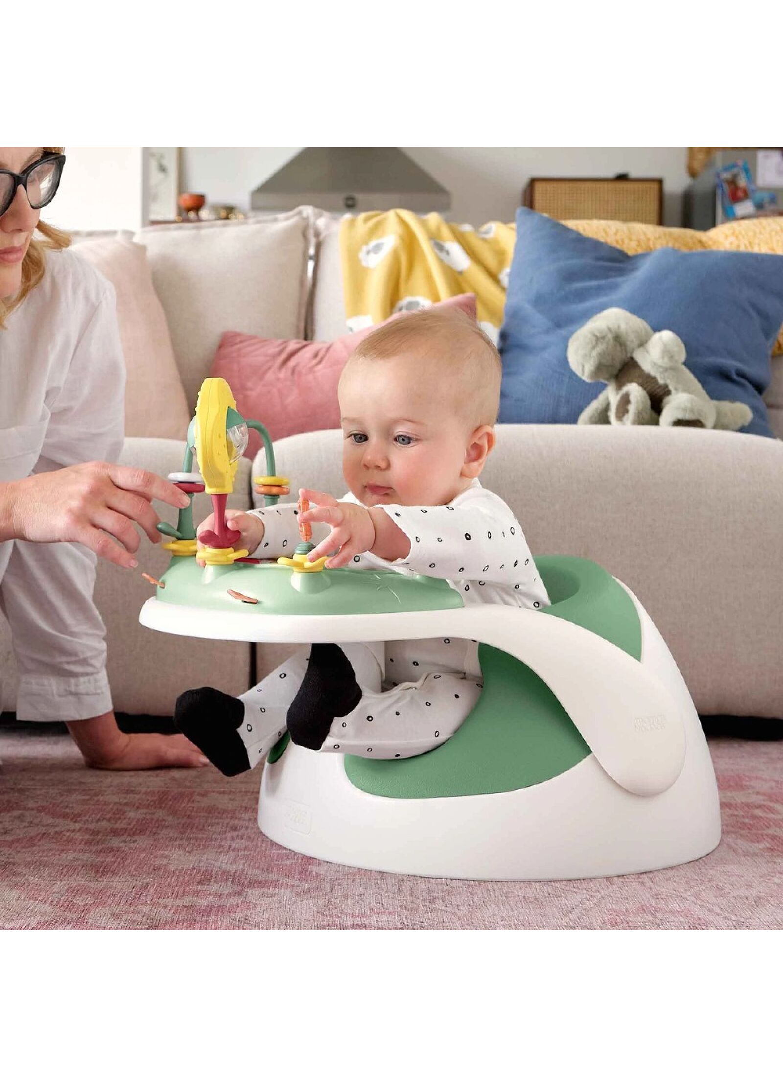 FLOOR BABY SEAT BUG &AMP; ACT TRAY EUCALYPTUS