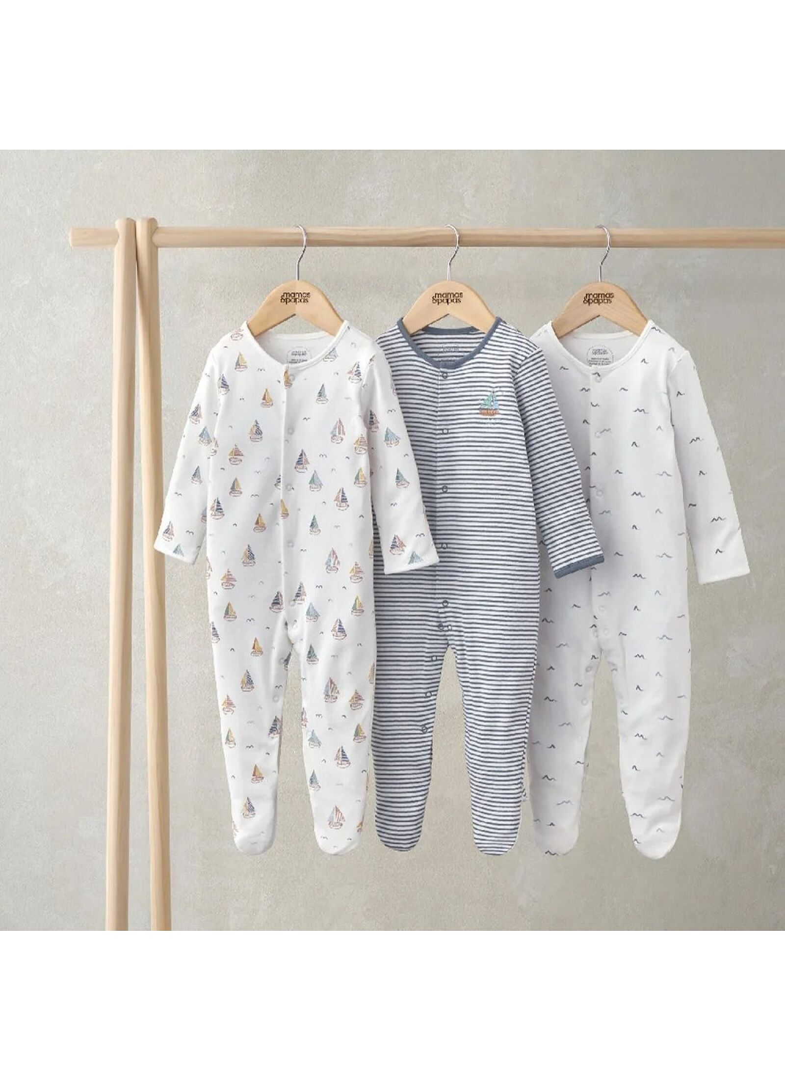 SLEEPSUITS 3PCS NAUTICAL