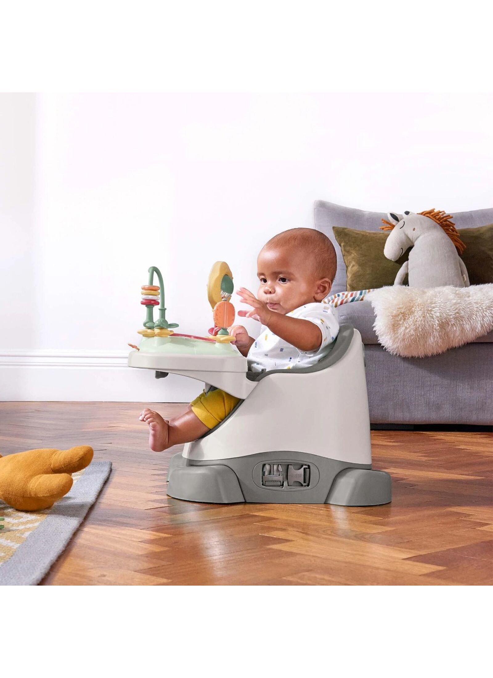 BABY BOOSTER SEAT BUG &AMP; ACT TRAY CLAY
