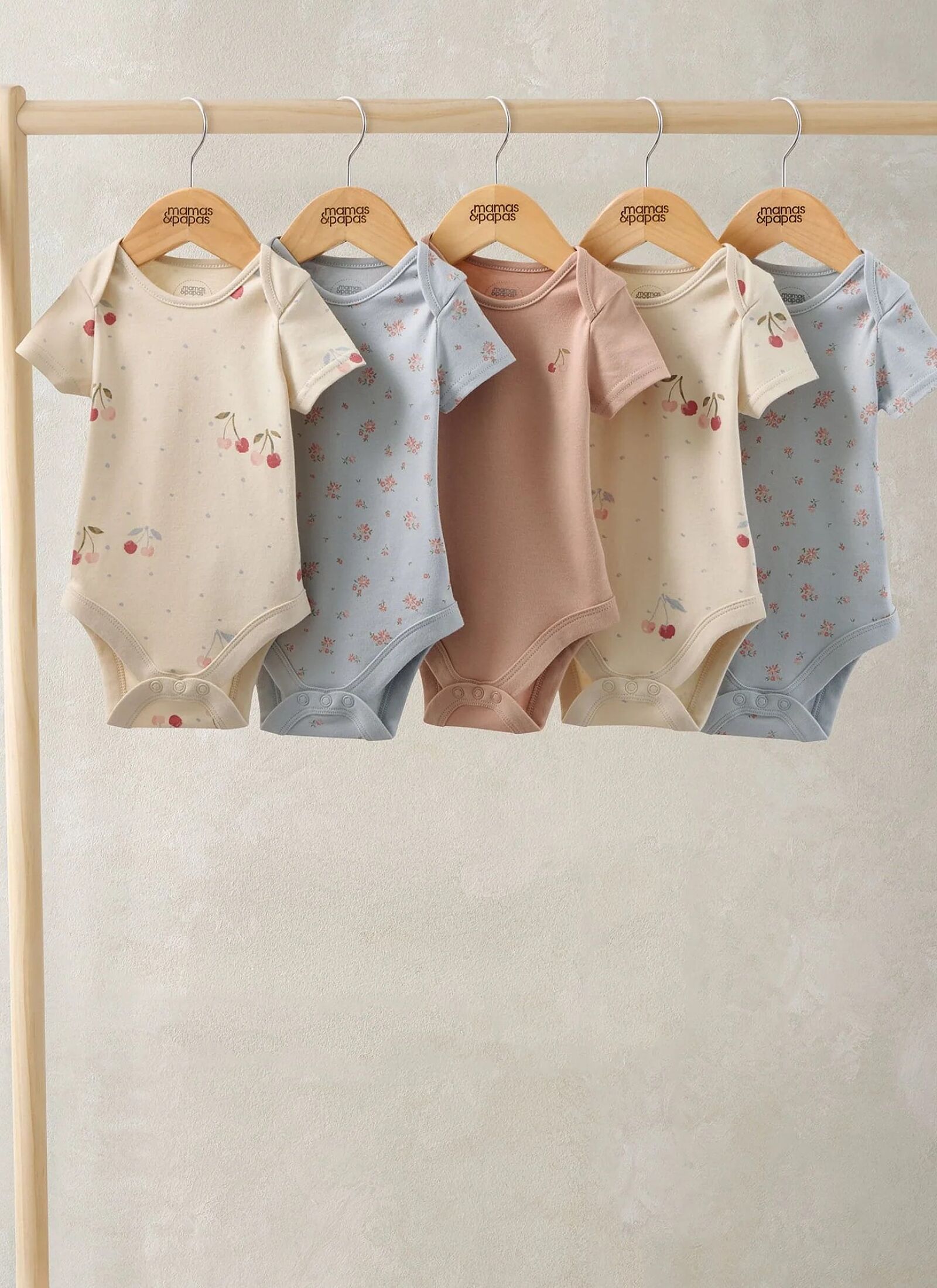 SLEEPSUITS 5PCS CHERRIES