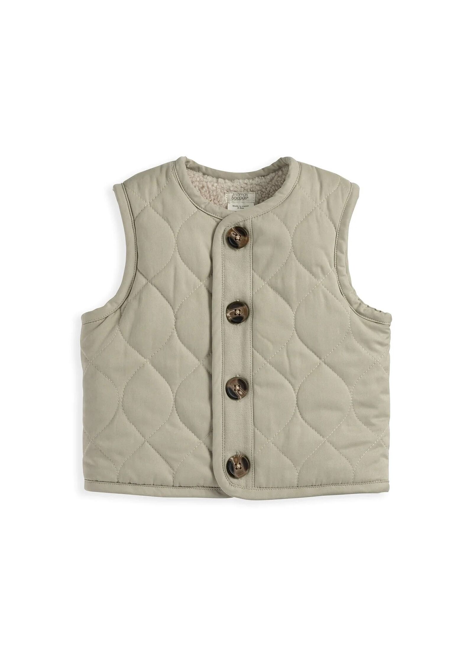QUILTED GILET BEIGE