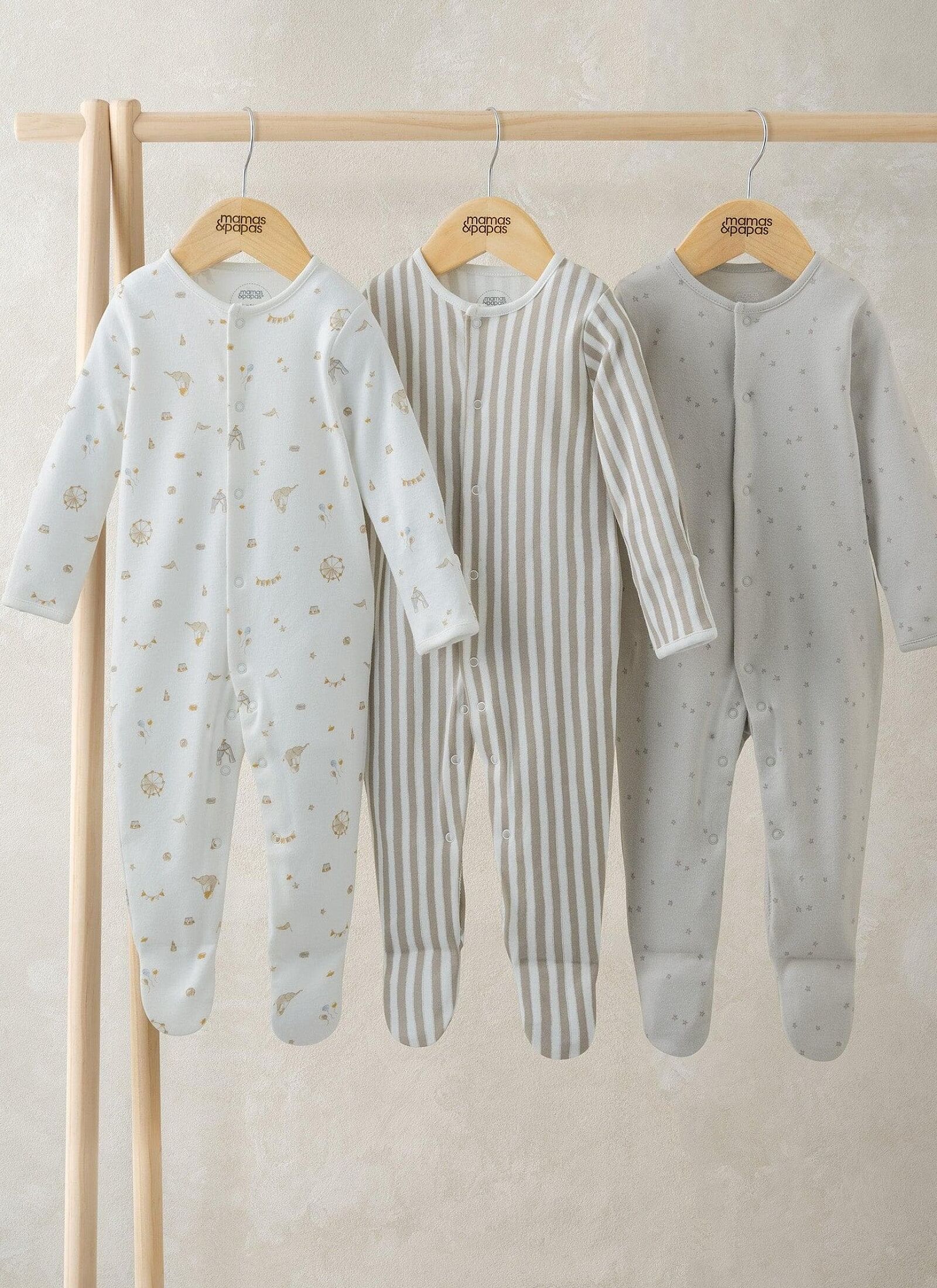 SLEEPSUITS 3PCS CIRCUS