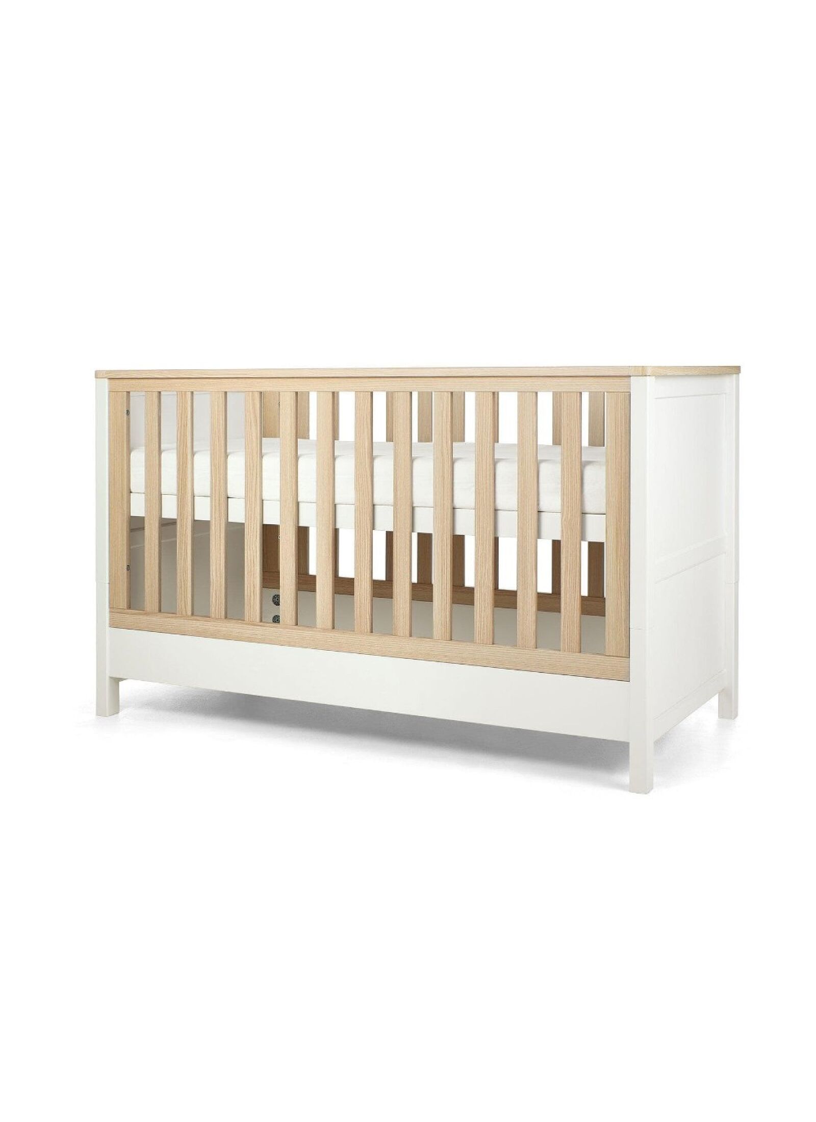 CRIB HARWELL WHITE/NATURAL