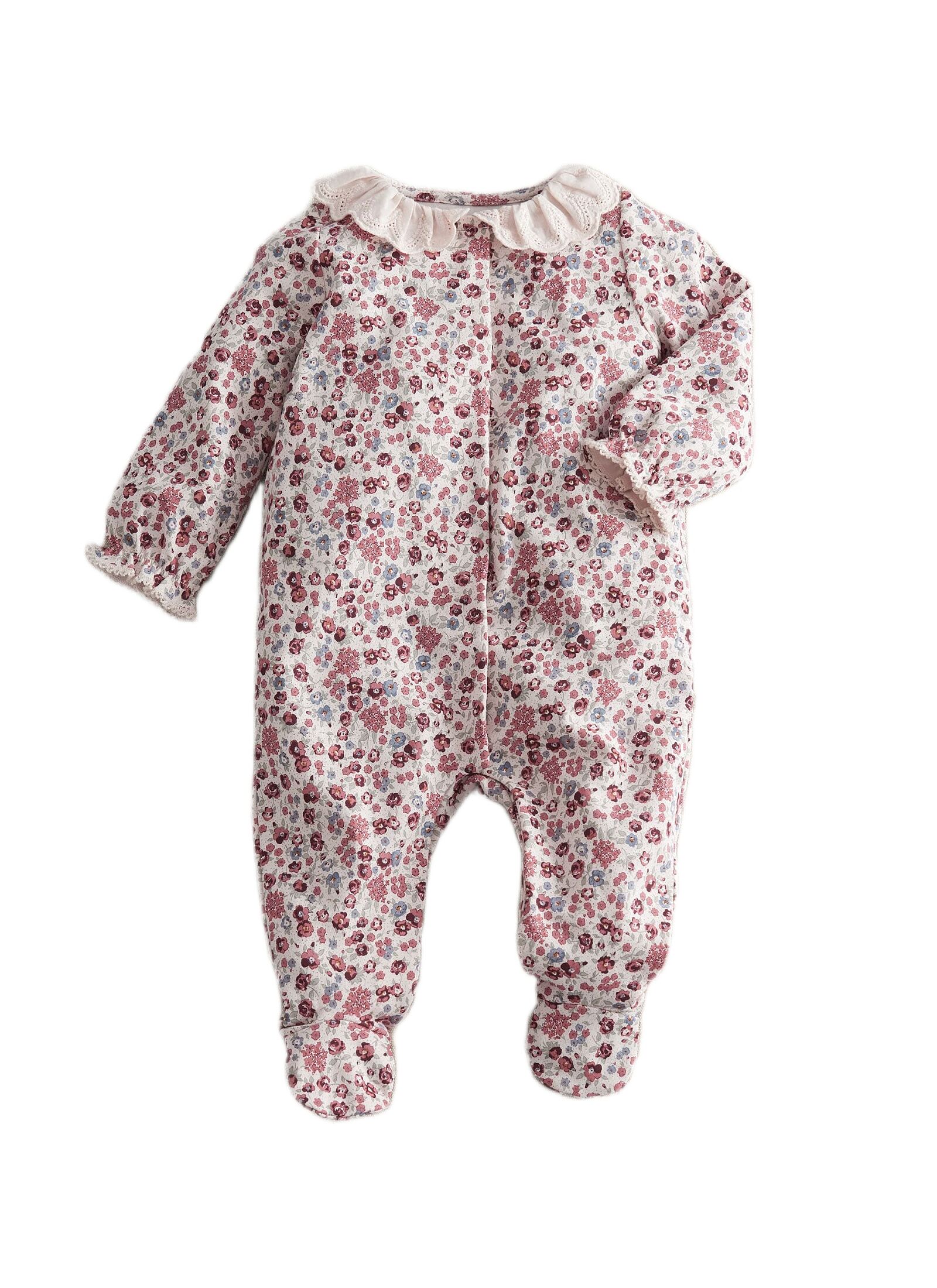 LONG-SLEEVED JUMPSUIT PINK FLORAL