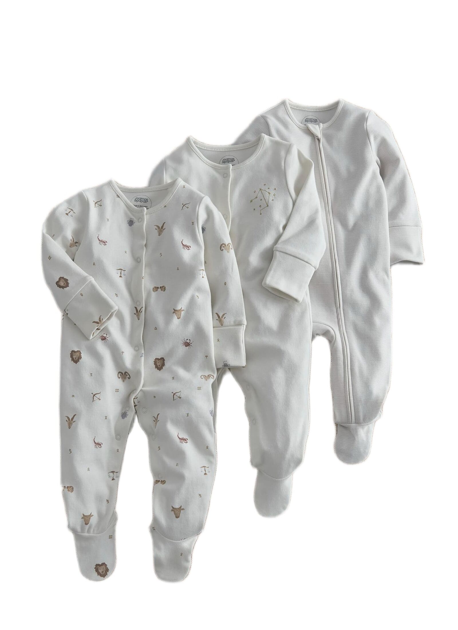 SLEEPSUITS 3PCS HOROSCOPE