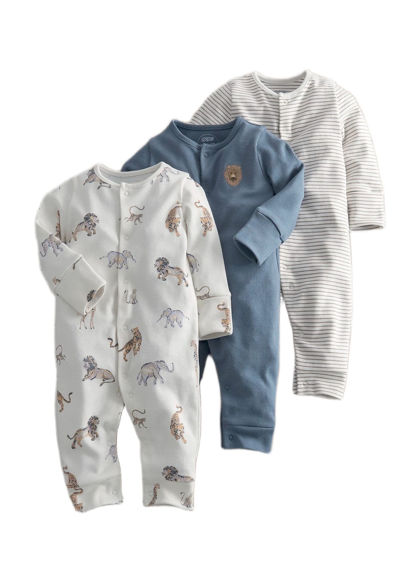 SLEEPSUITS 3PCS SAFARI ADVENTURES