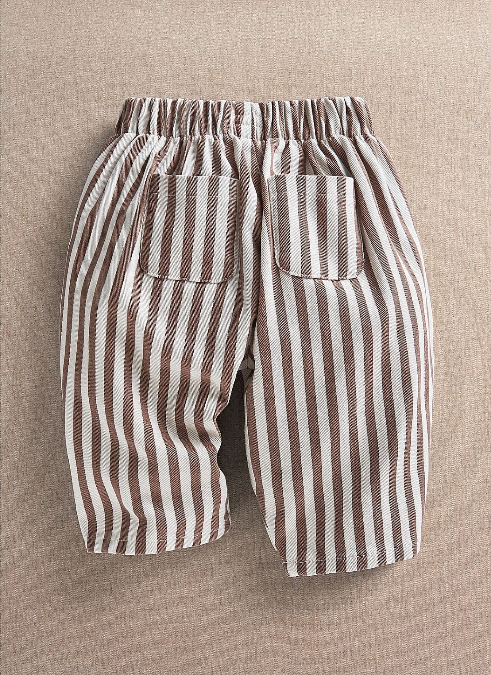 TROUSERS CLAY AND CREAM