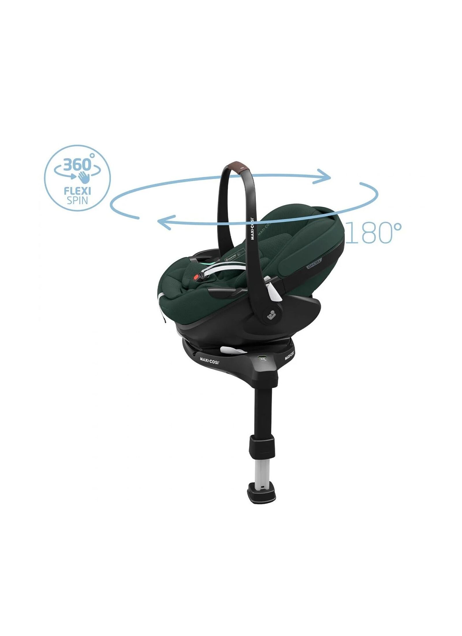 CAR SEAT PEBBLE 360 PRO2 TWILLIC GREEN