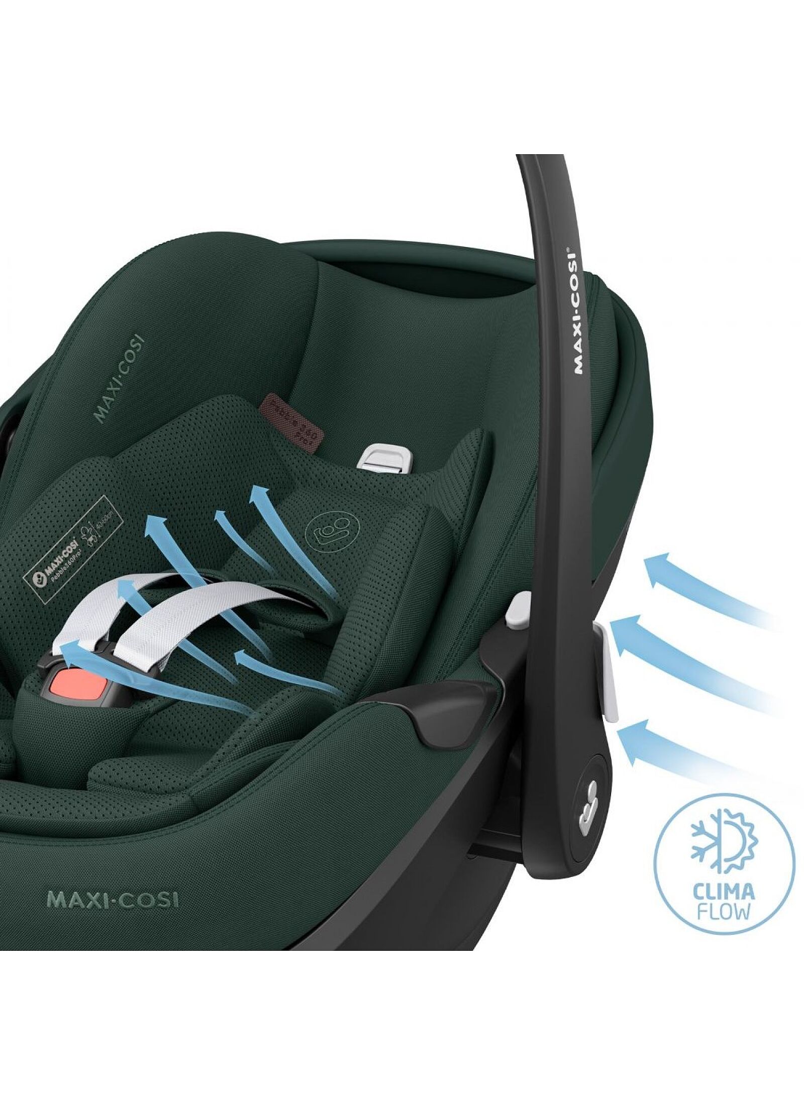 CAR SEAT PEBBLE 360 PRO2 TWILLIC GREEN