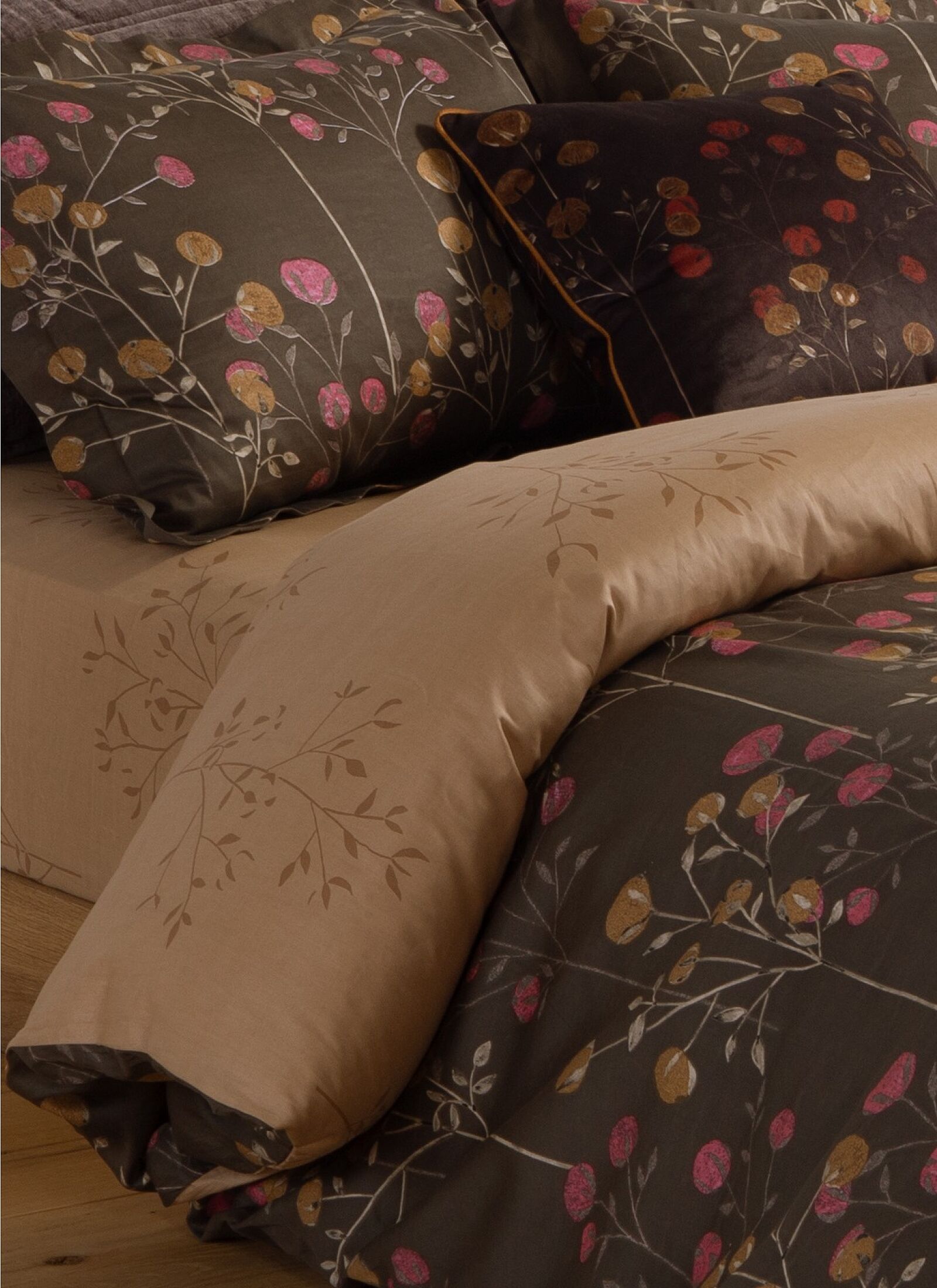 QUEEN SHEET SET AUDREY BROWN