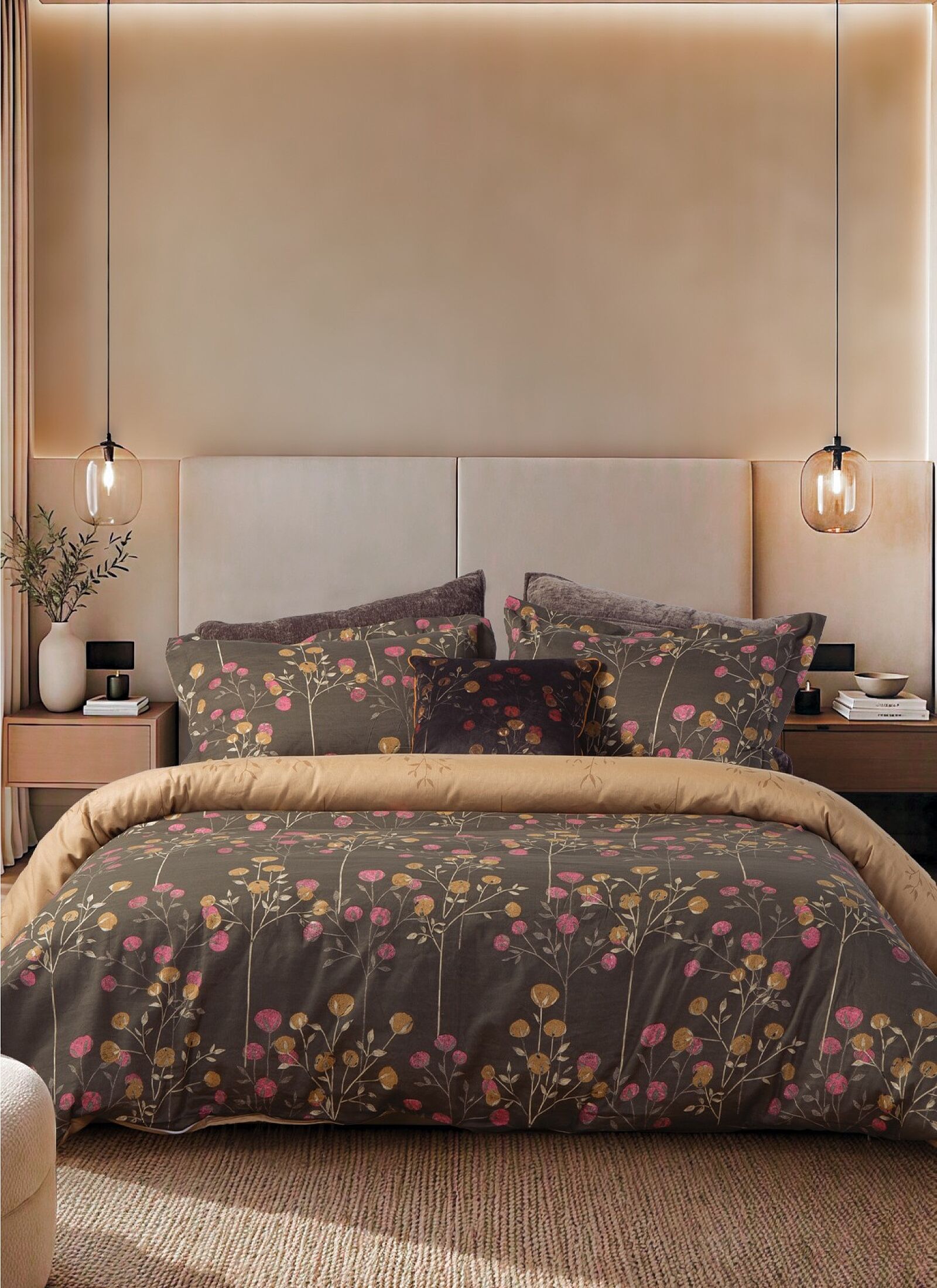 QUEEN SHEET SET AUDREY BROWN