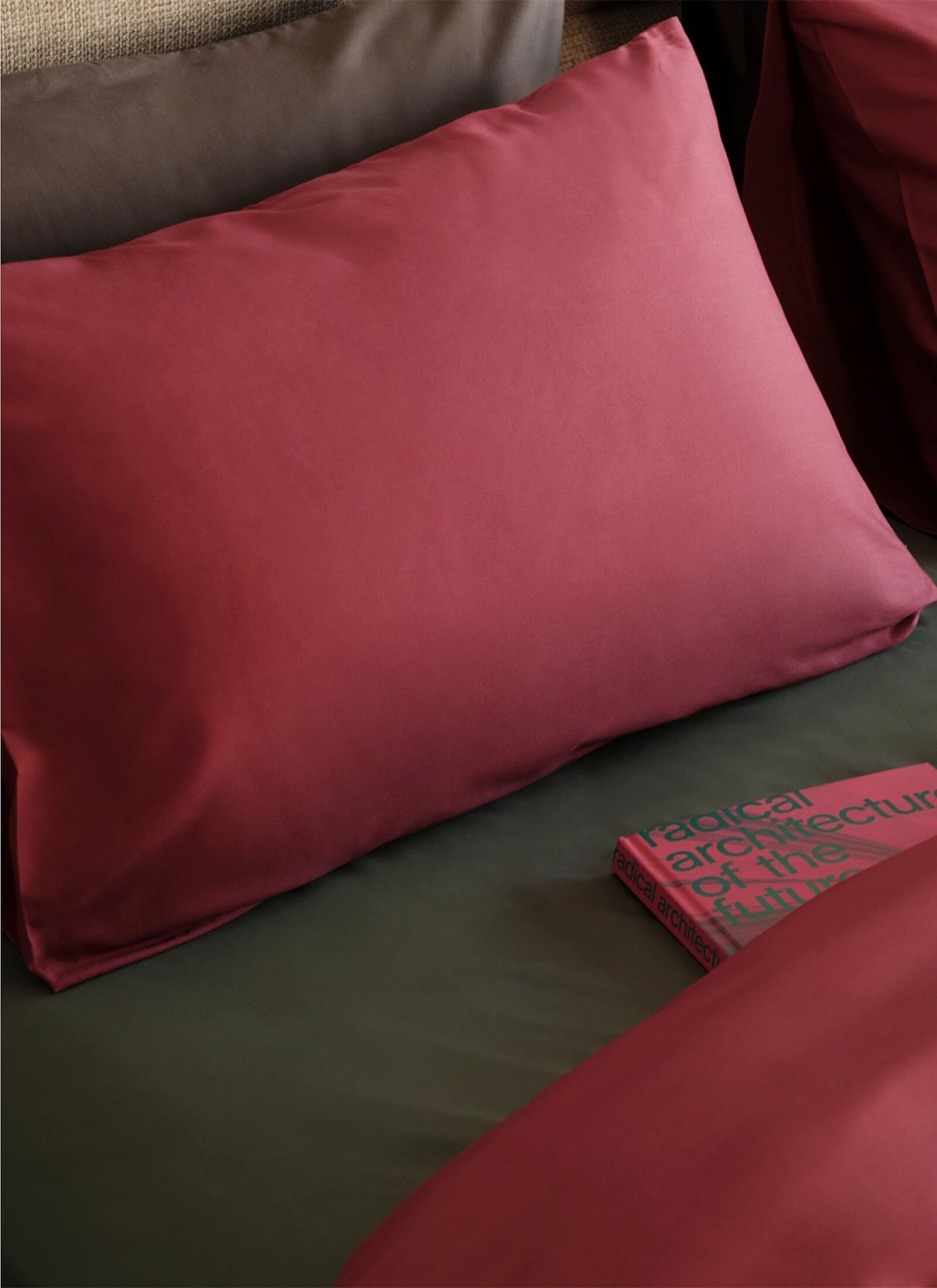PILLOWCASE SET BASIC BORDO