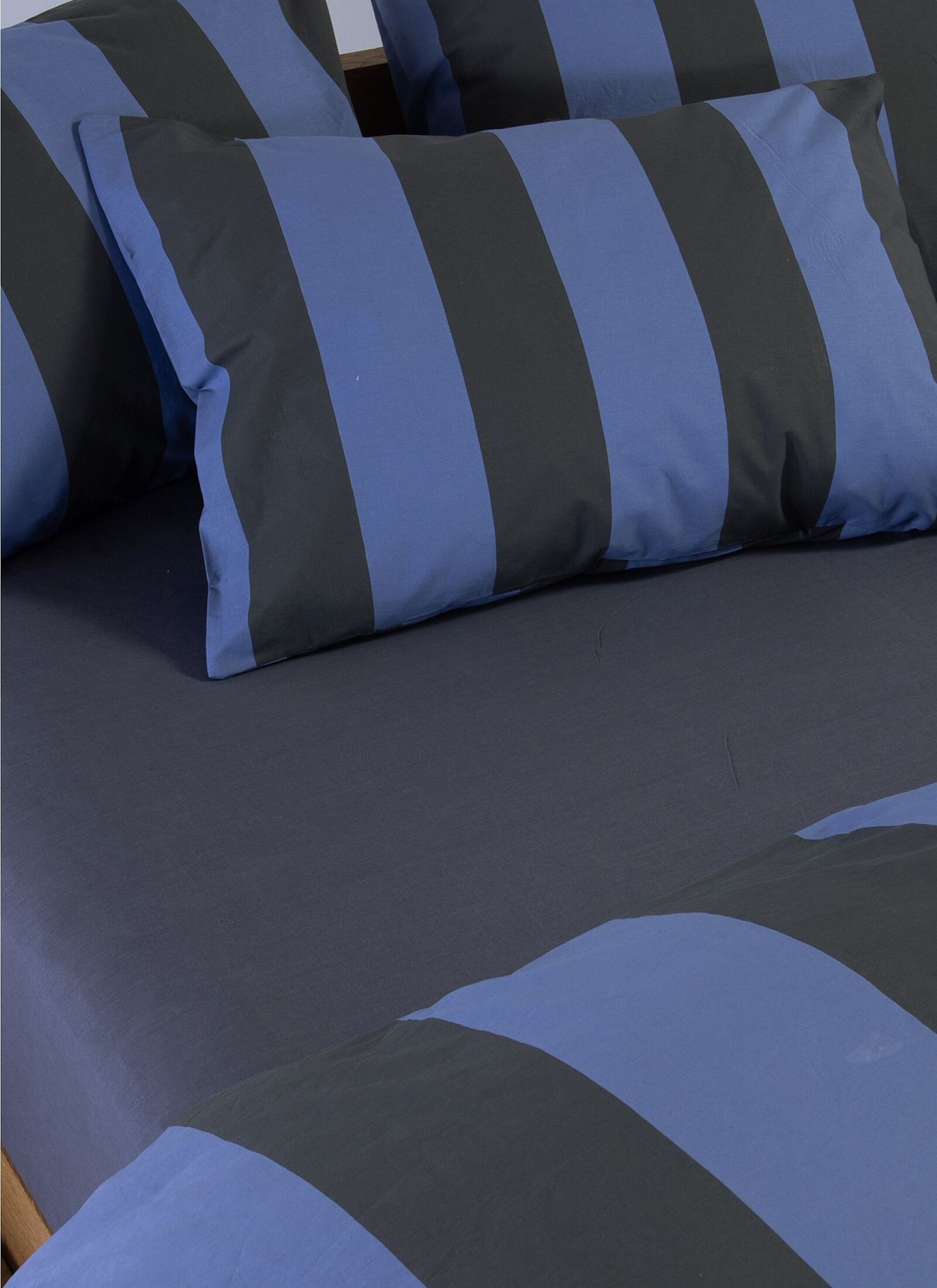QUEEN DUVET COVER SET CASUAL VERTIA BLUE BLACK