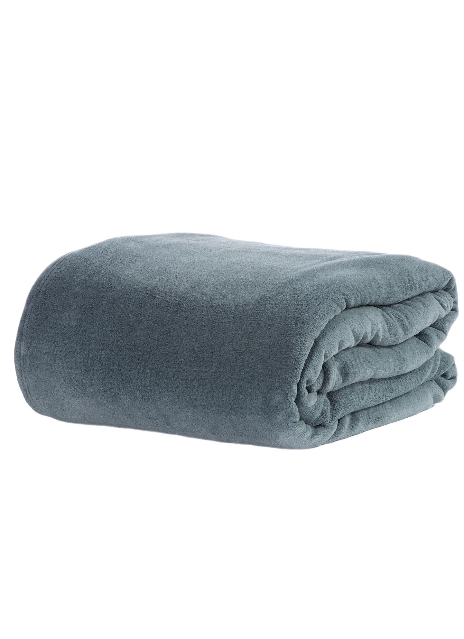 SINGLE BLANKET COZY DUSTY BLUE (160X220)