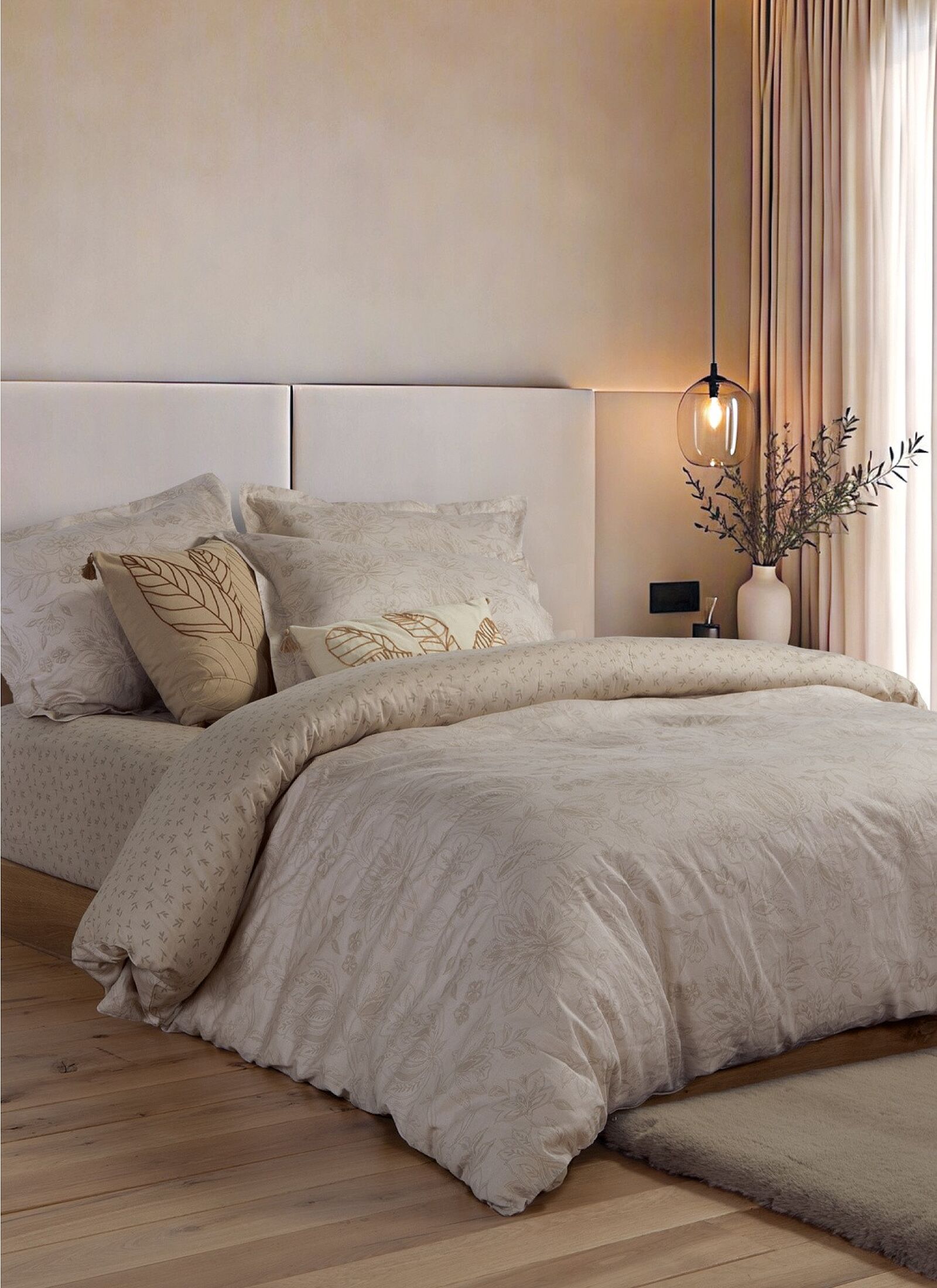 KING SIZE SHEET SET ELINDA ECRU