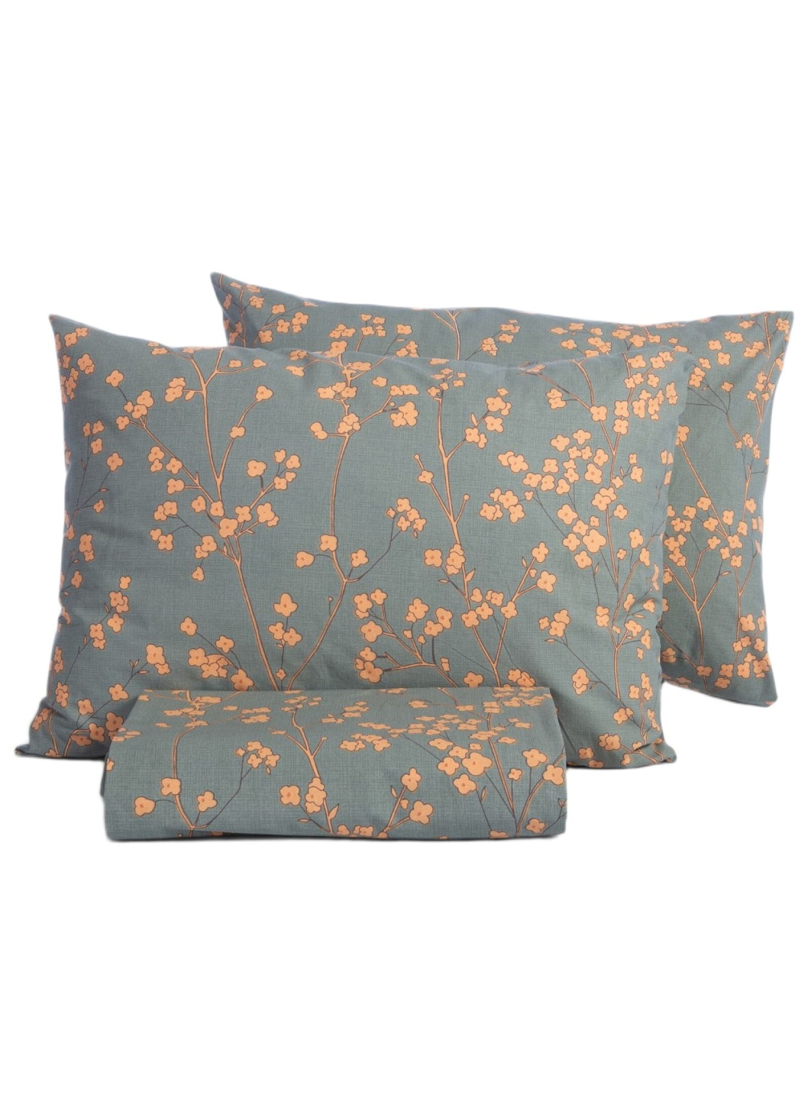 QUEEN DUVET COVER SET FLORIVA GREEN