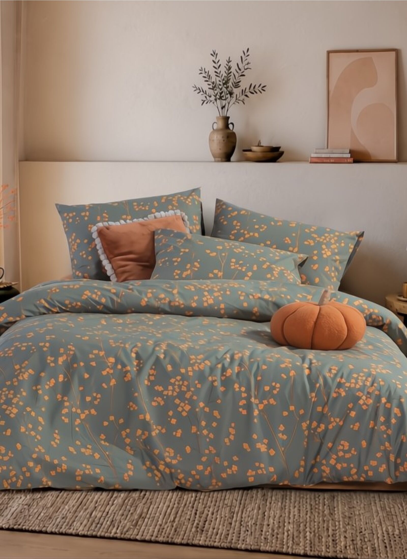 DOUBLE SHEET SET FLORIVA GREEN