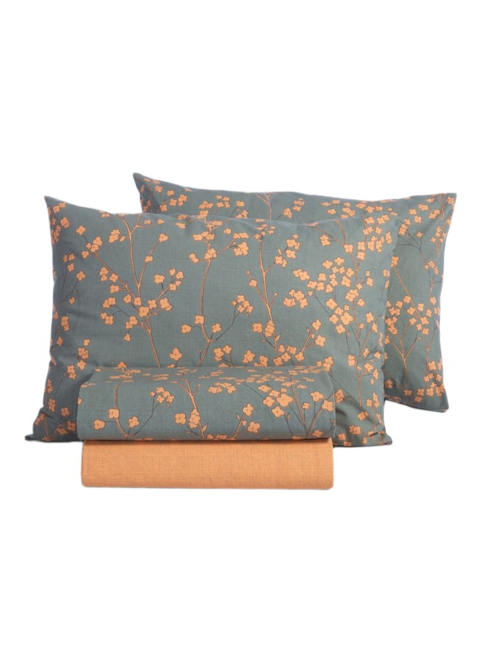 DOUBLE SHEET SET FLORIVA GREEN