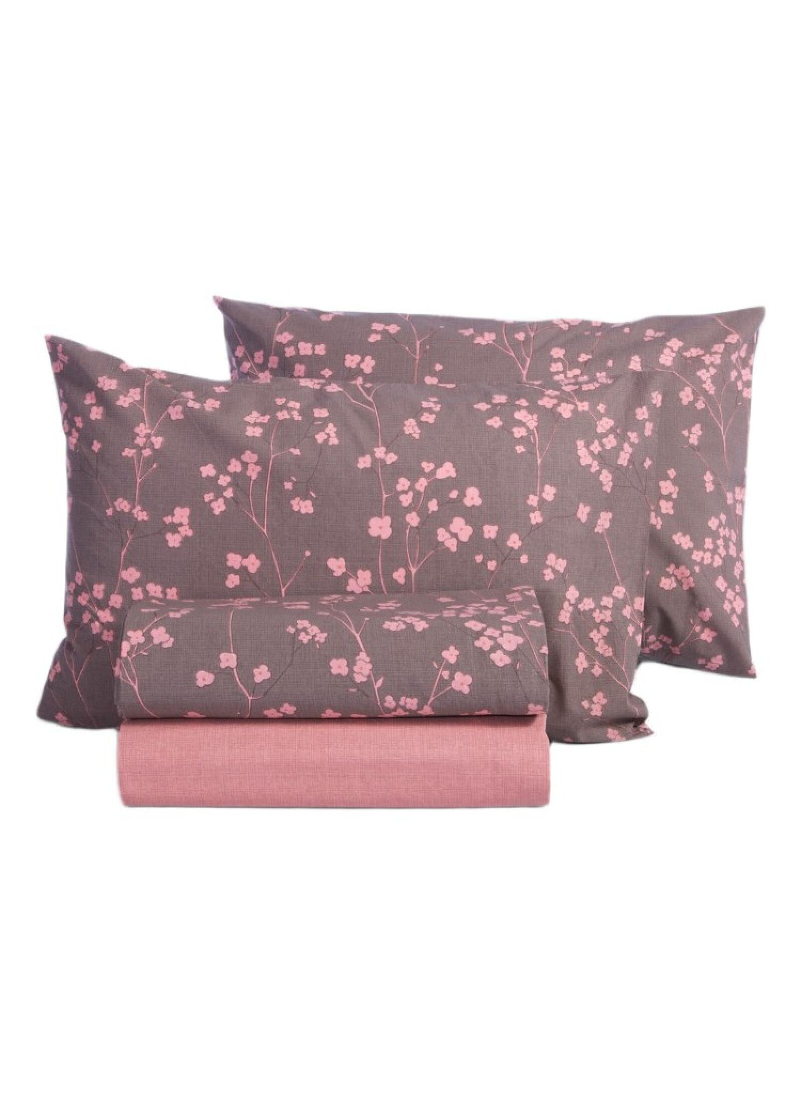DOUBLE SHEET SET FLORIVA BROWN