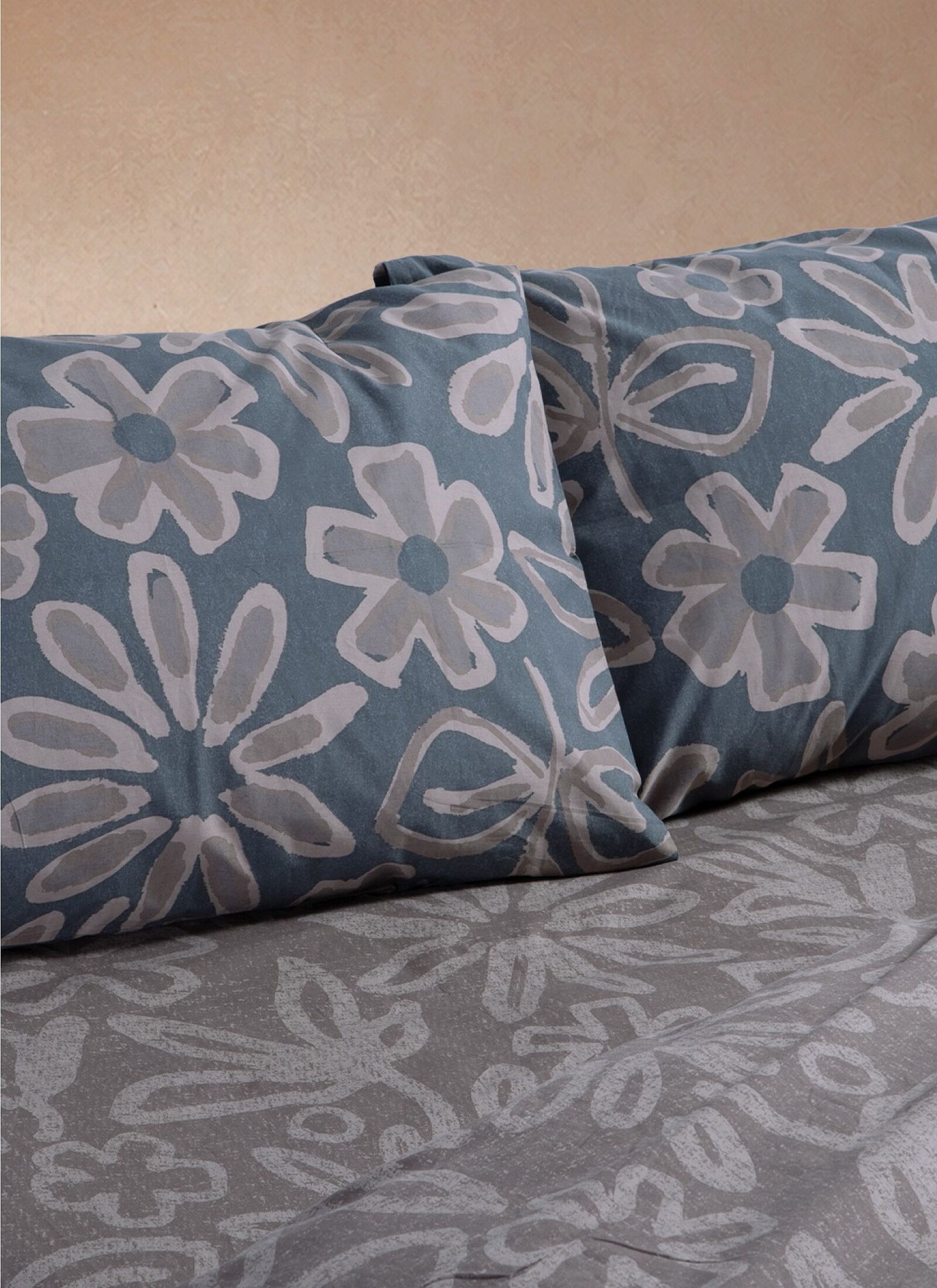 QUEEN DUVET COVER SET HARMONY GREY