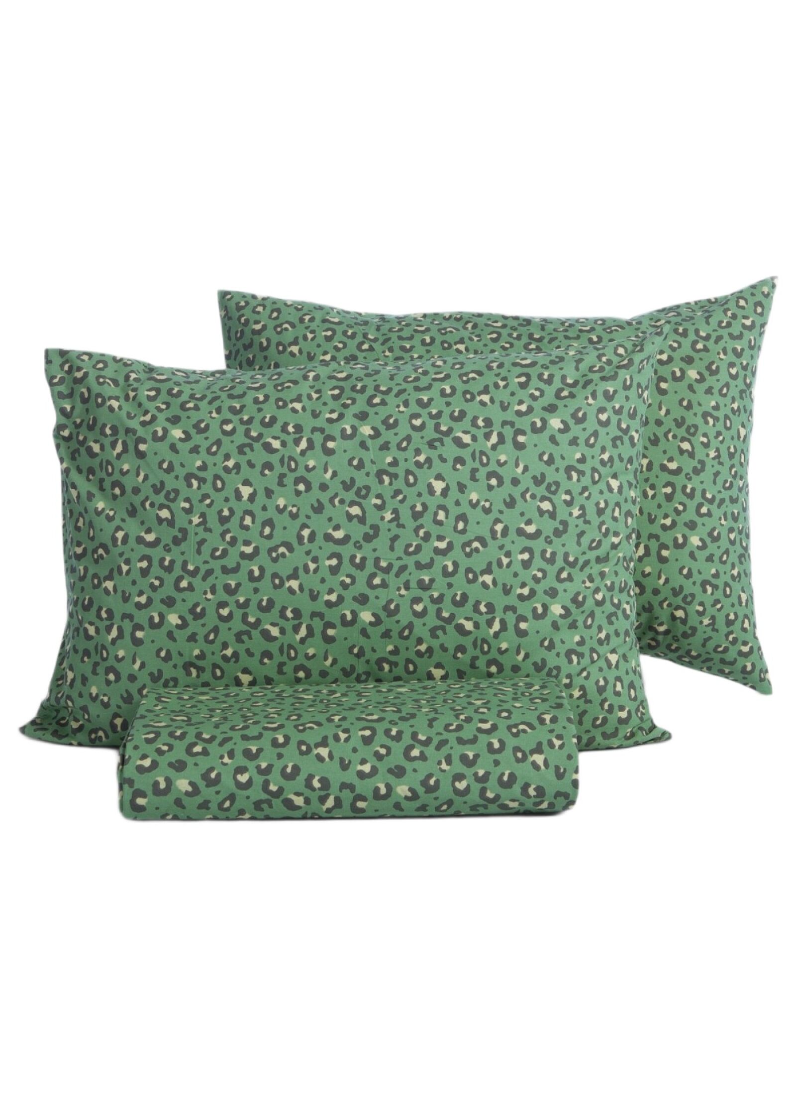 QUEEN DUVET COVER SET WILD GREEN