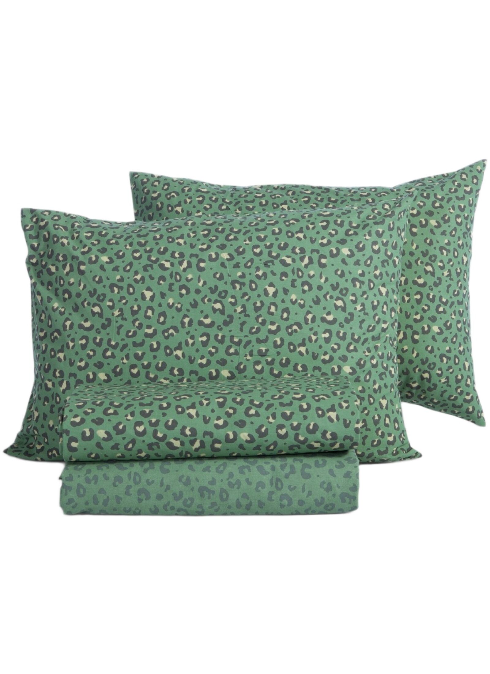QUEEN SHEET SET WILD GREEN