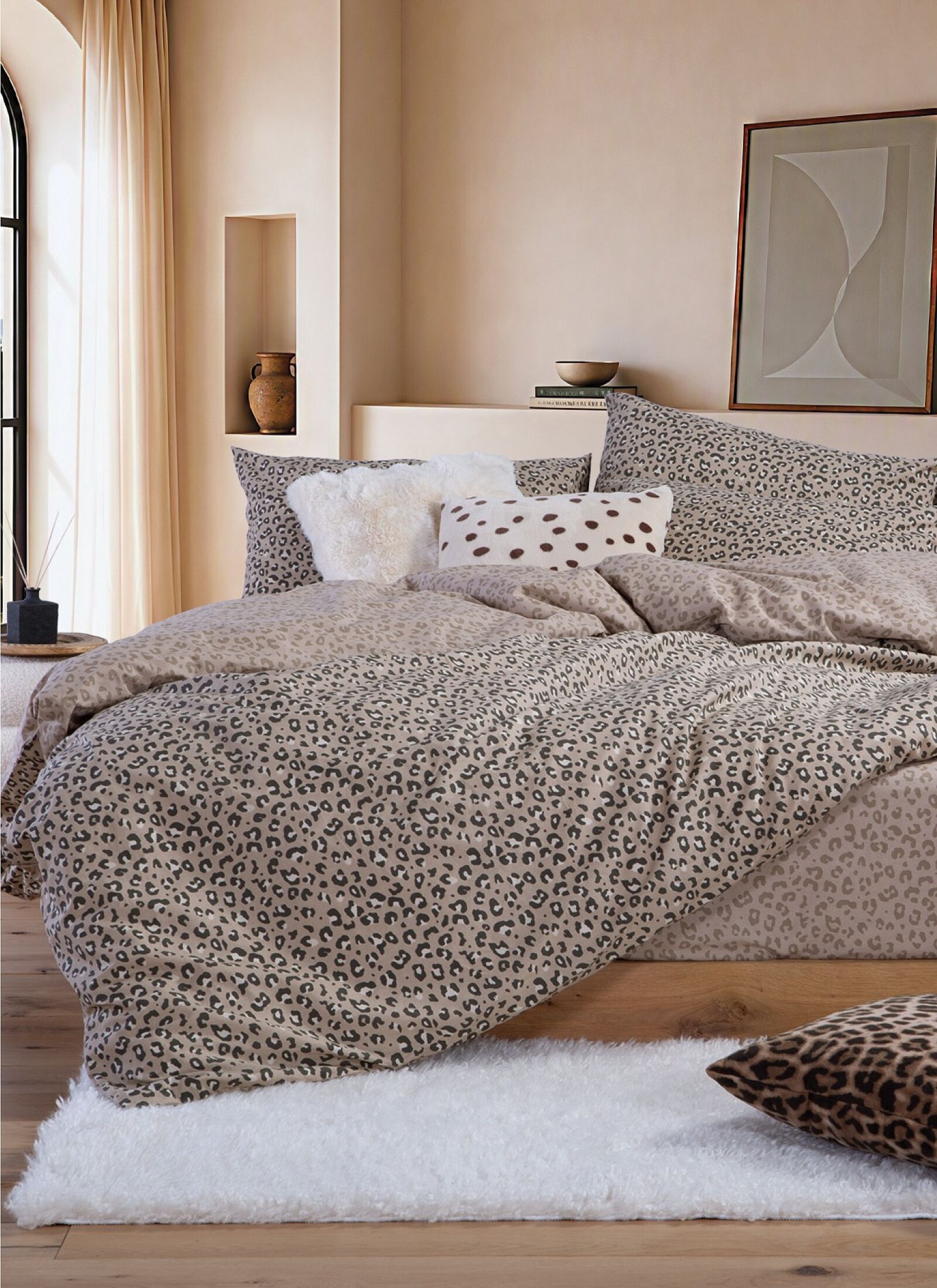 QUEEN SHEET SET WILD BEIGE