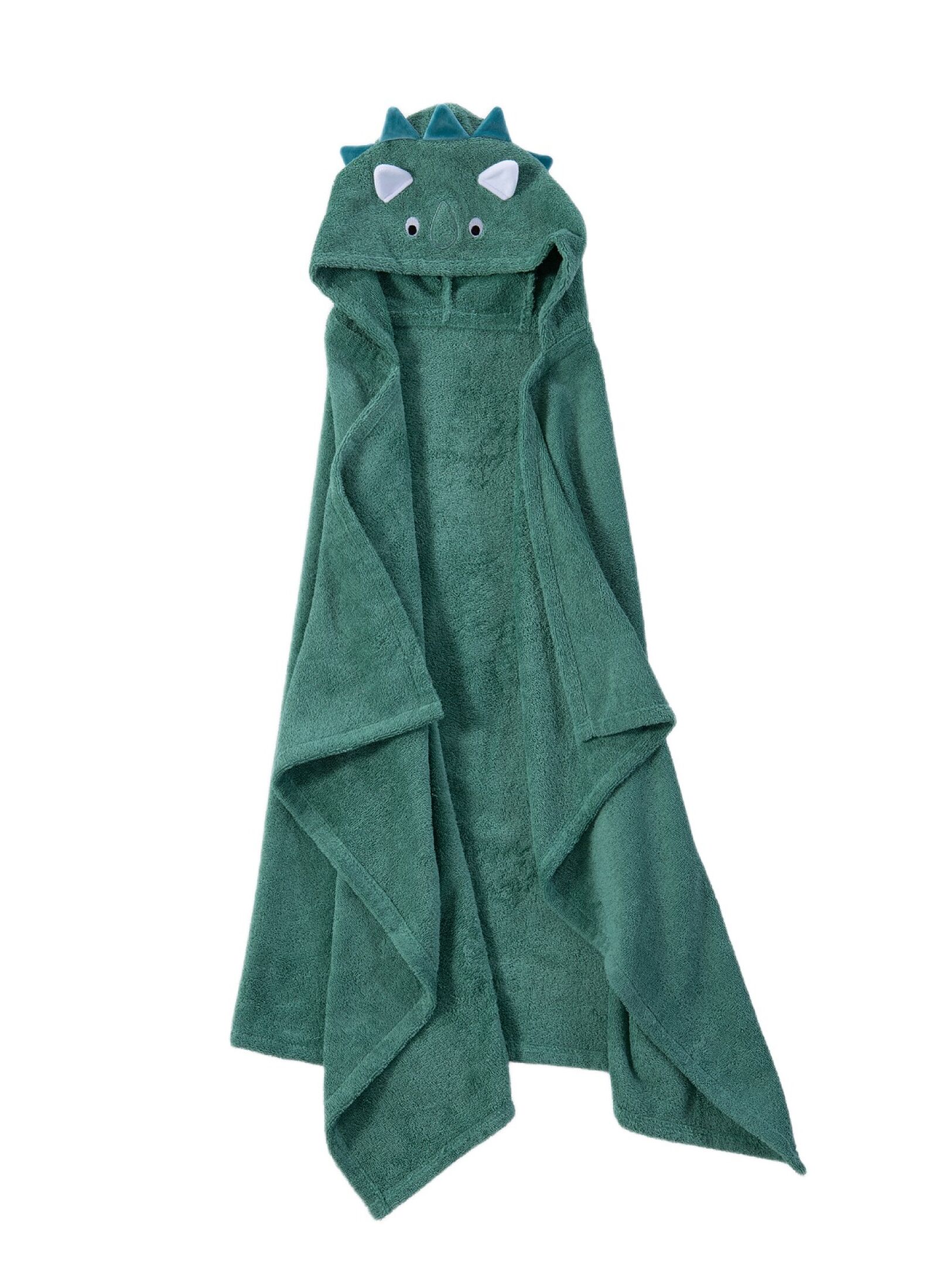 BABY CUDDLE N DRY TOWEL DINO GREEN
