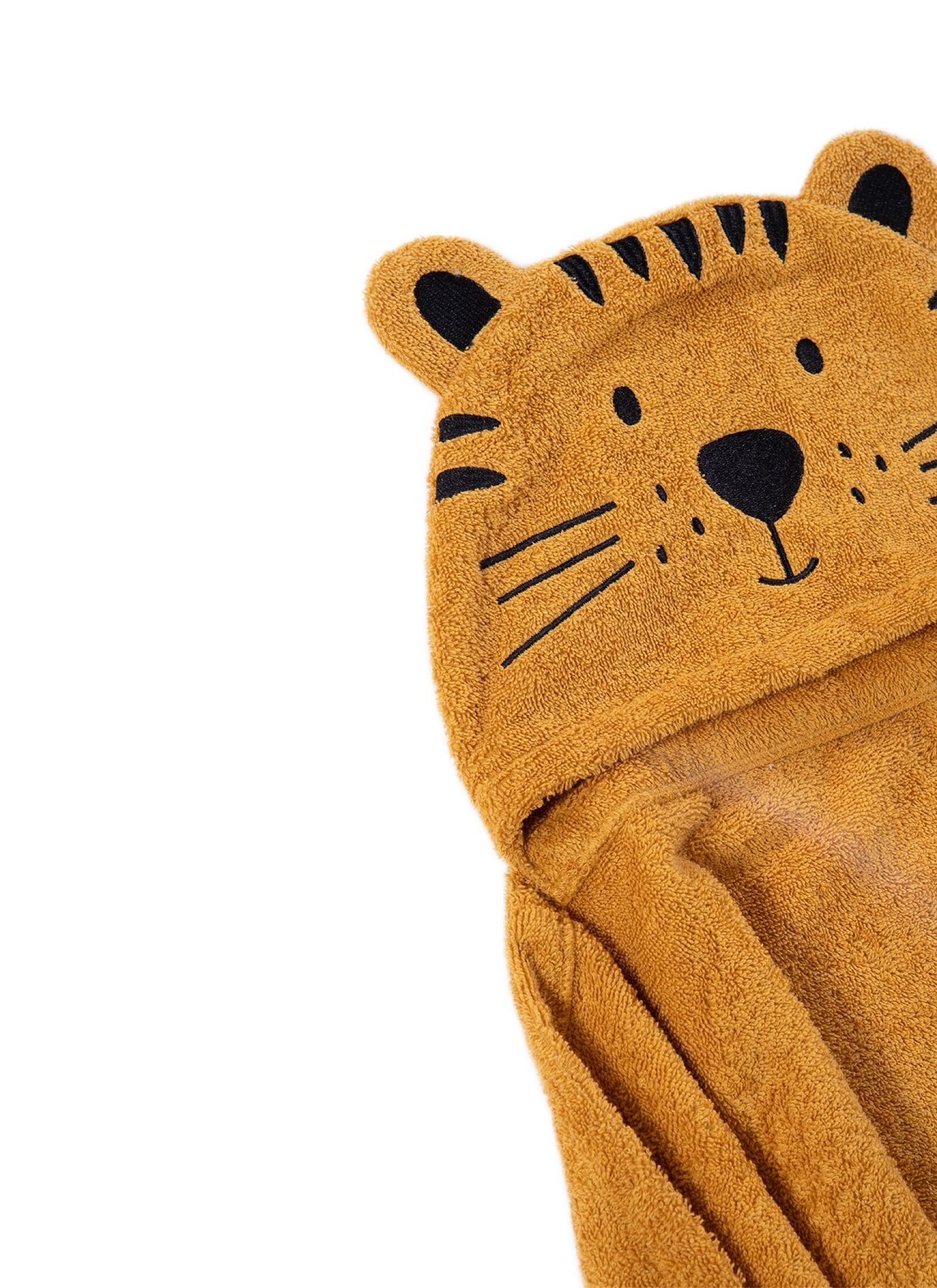 BABY CUDDLE N DRY TOWEL TIGER GOLD