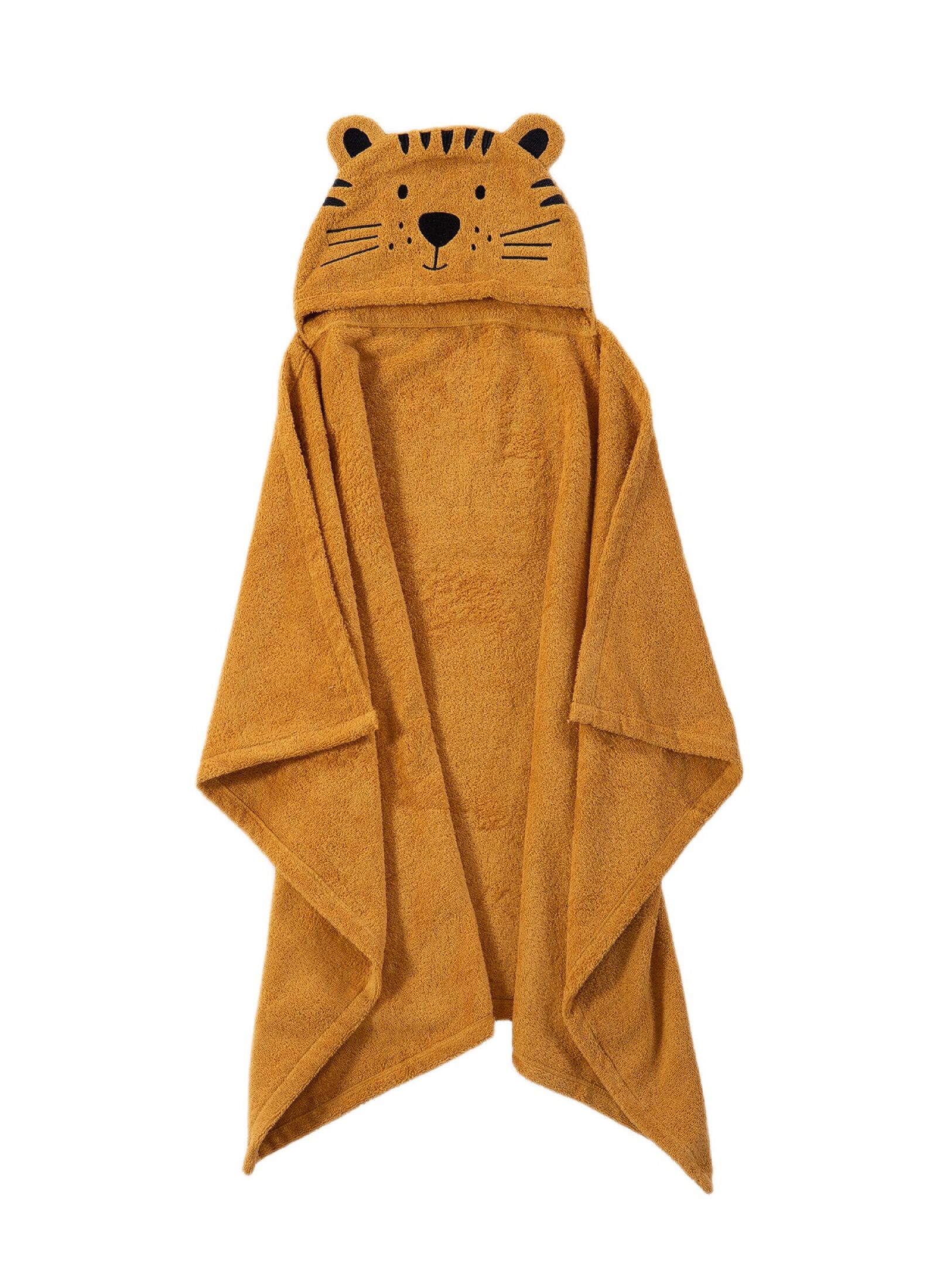 BABY CUDDLE N DRY TOWEL TIGER GOLD