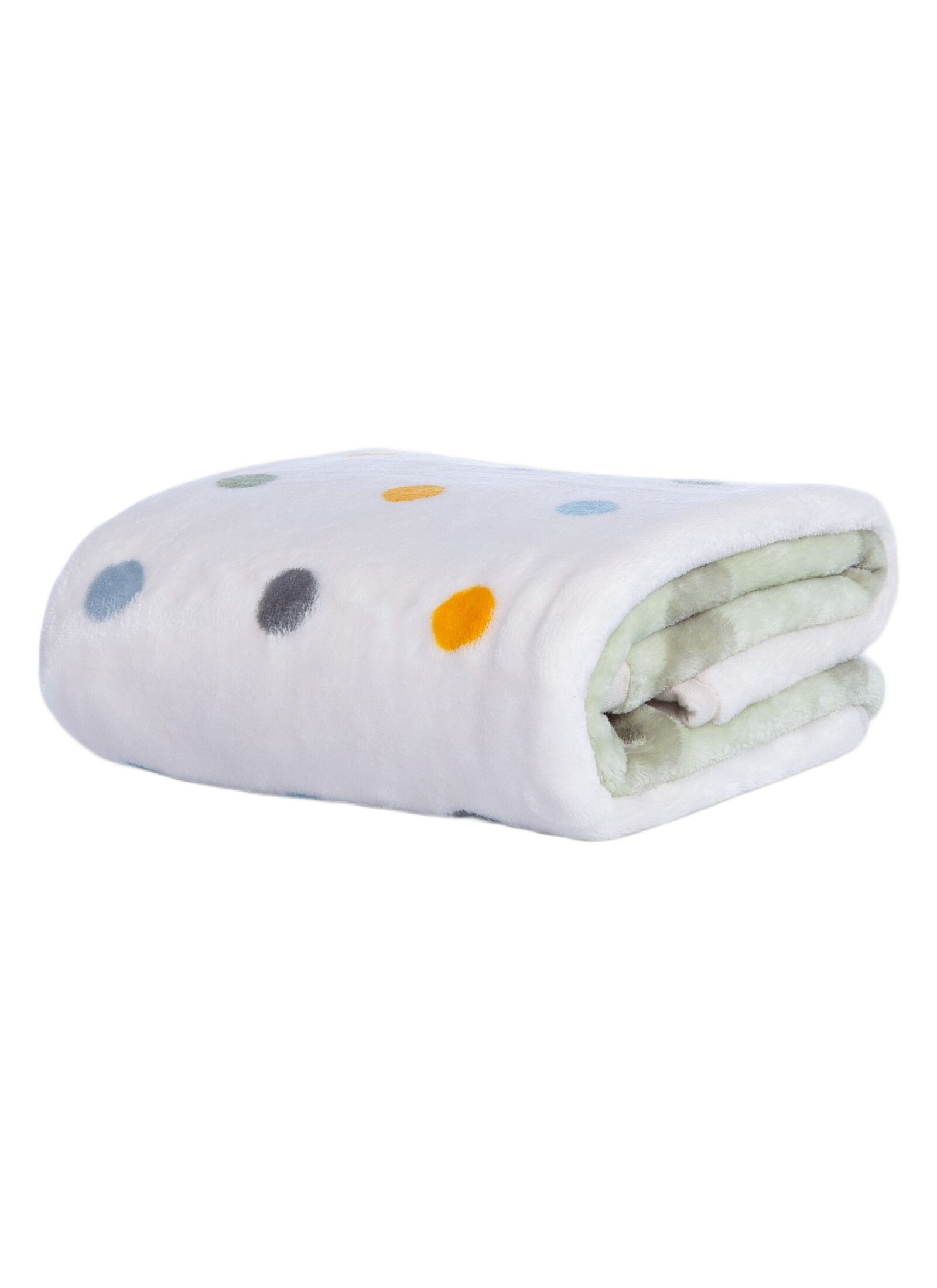 CRADDLE BLANKET (75X100) DOTS GREEN