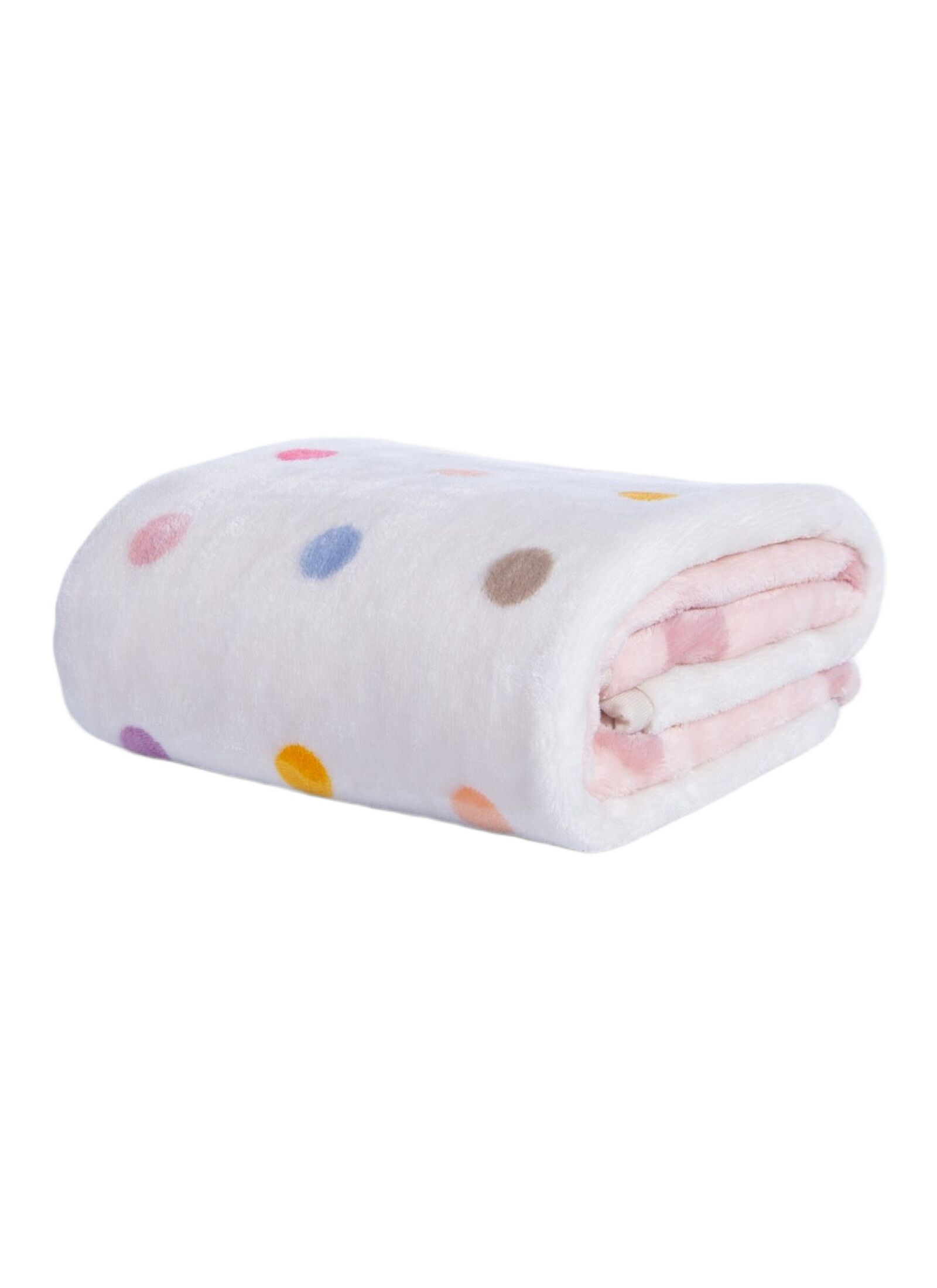 CRADDLE BLANKET (75X100) DOTS PINK