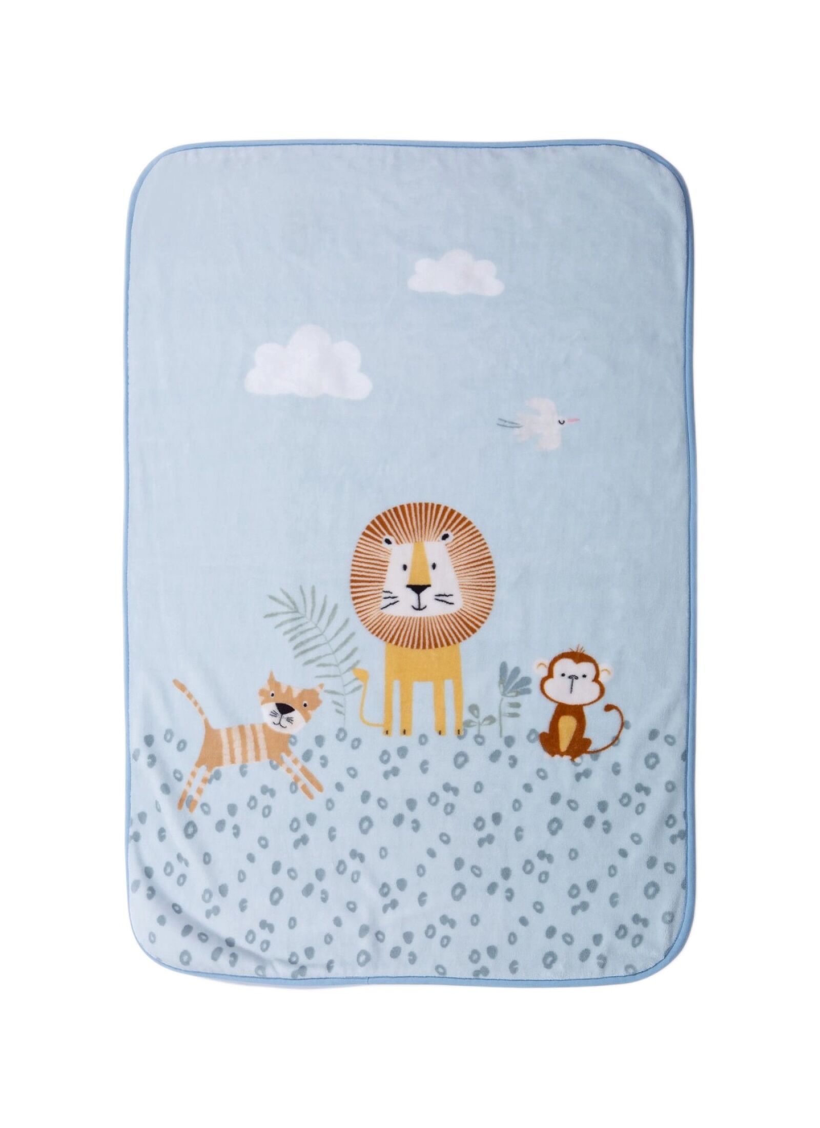 CRADDLE BLANKET (75X100) WILD COMBANY BLUE