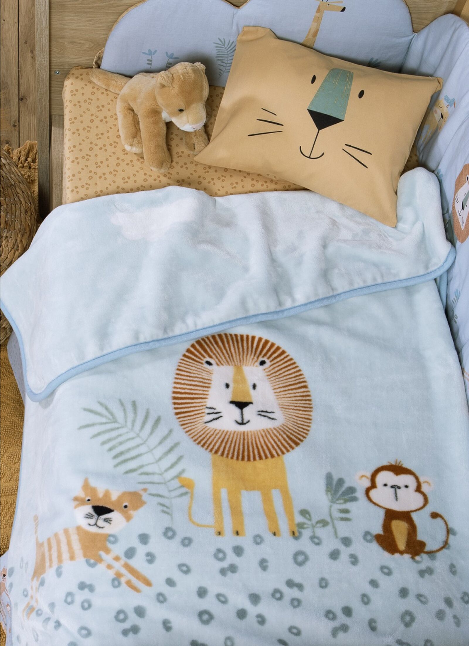CRADDLE BLANKET (75X100) WILD COMBANY BLUE