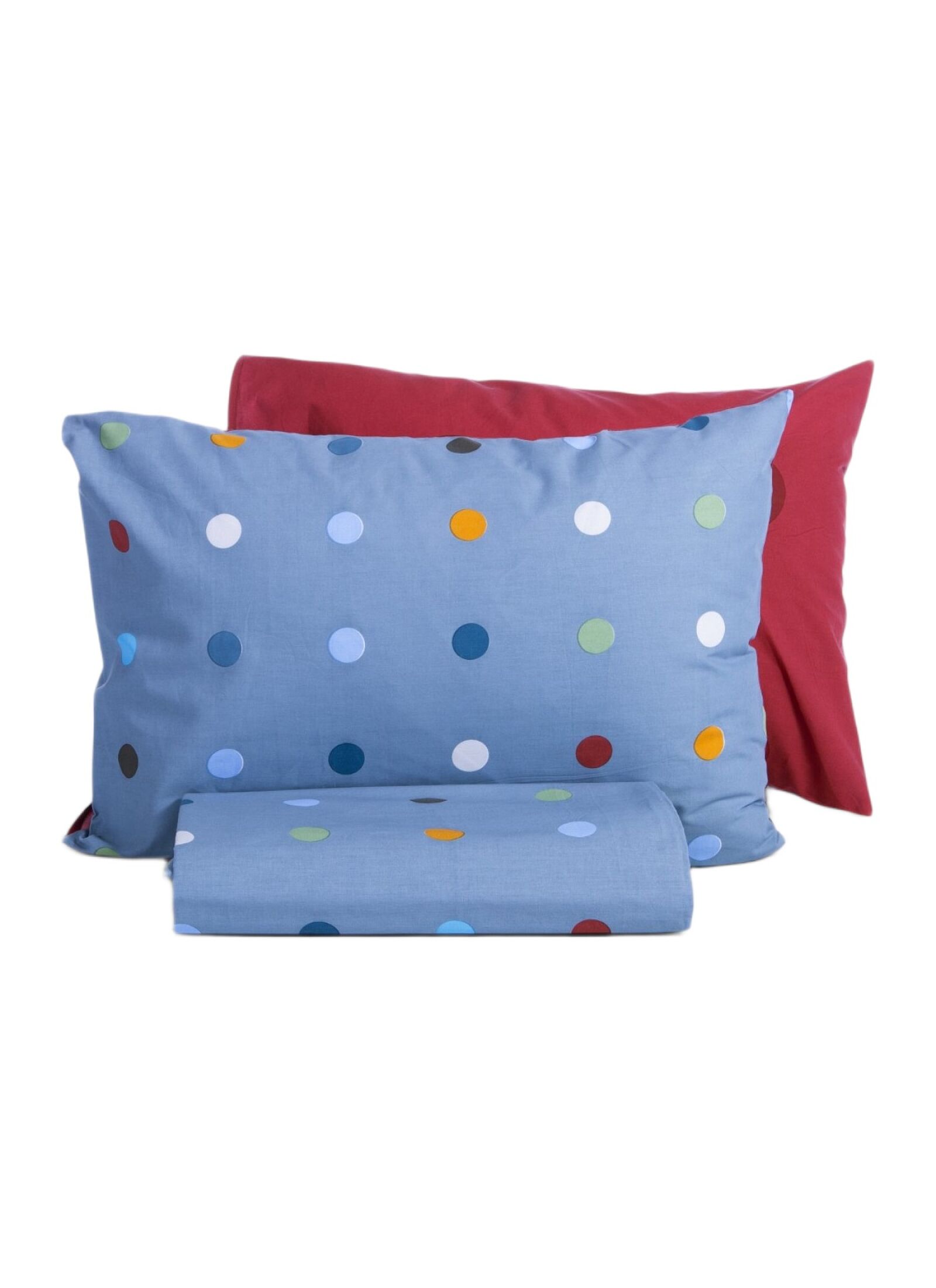 SINGLE DUVET COVER SET DOTS BLUE