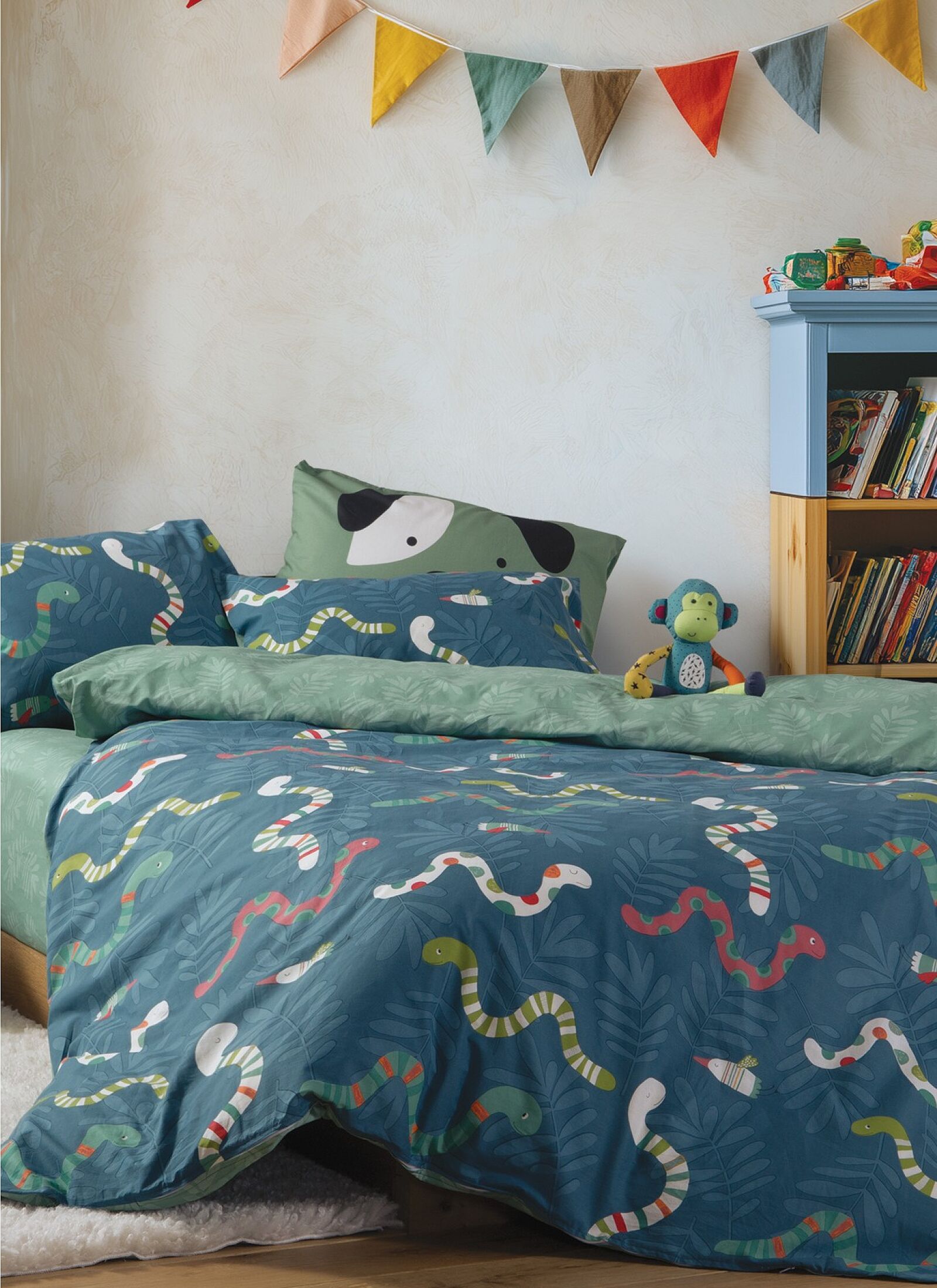 SINGLE DUVET COVER SET WARMS PETROL