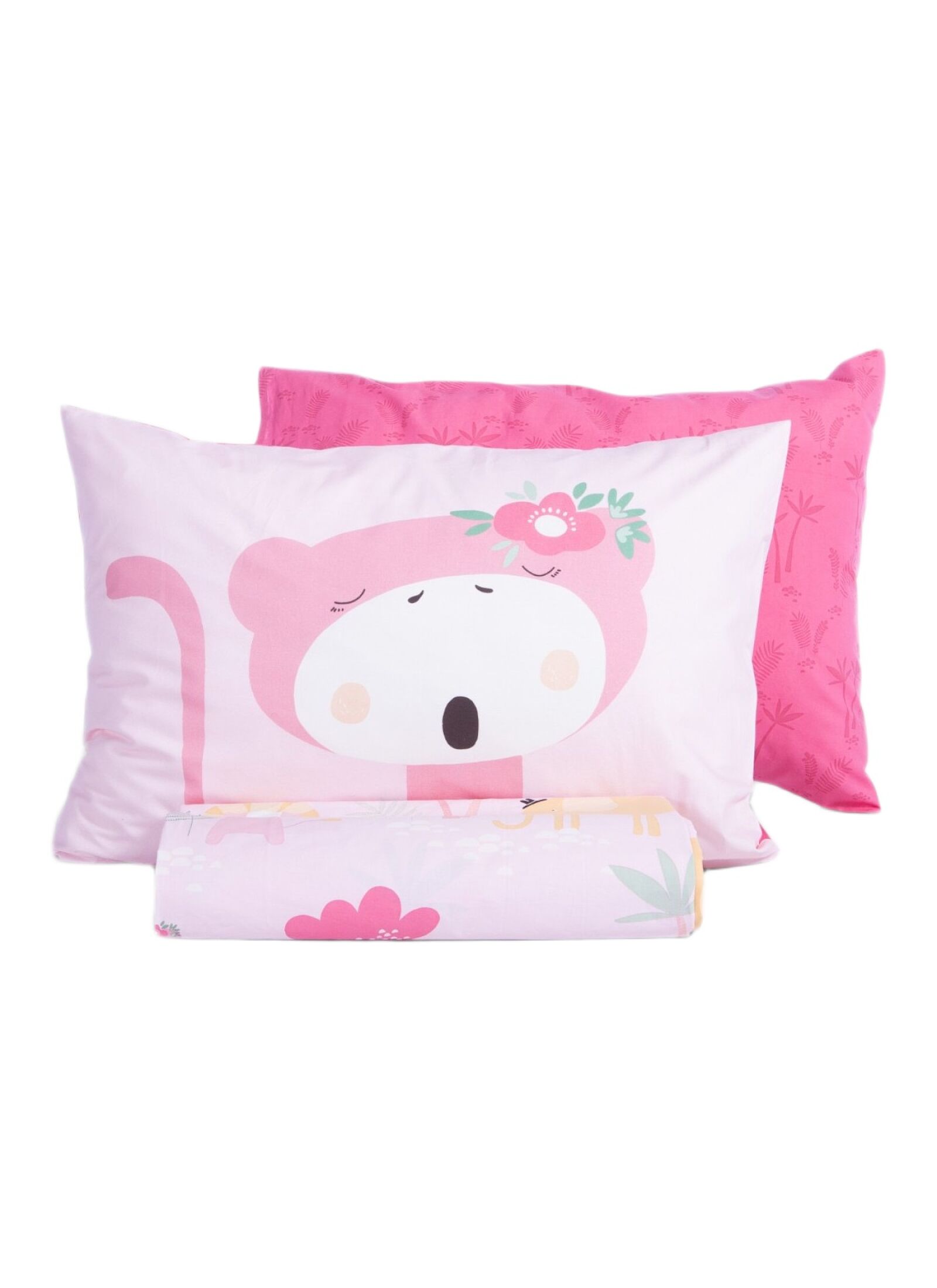 SINGLE DUVET COVER SET WILD &AMP; SWEET PINK