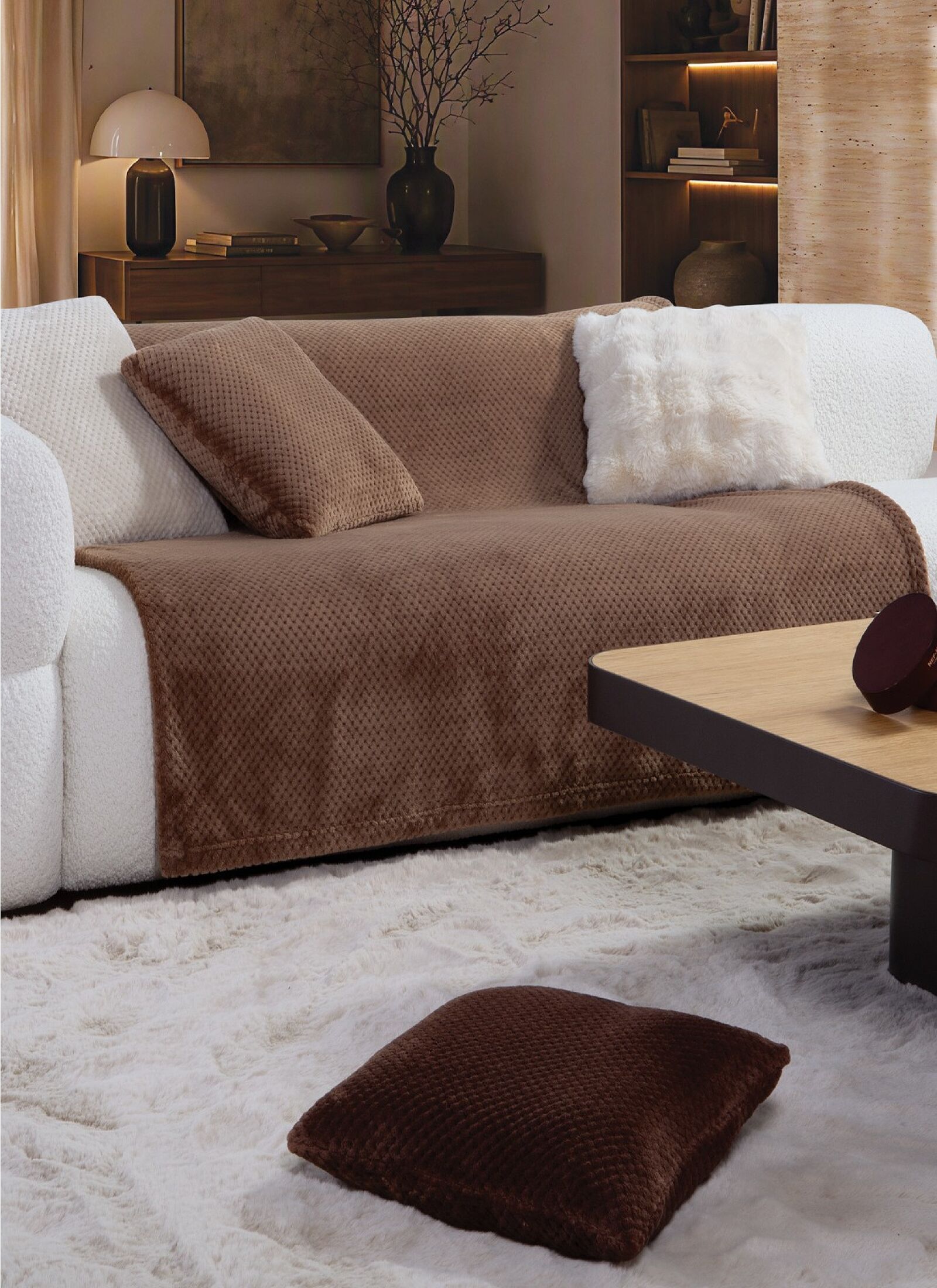 THROW EDINBER BEIGE
