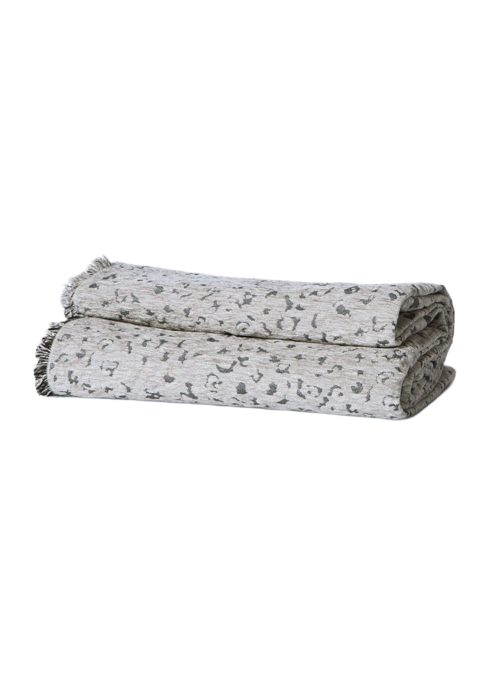 THROW LEOPARD GREY