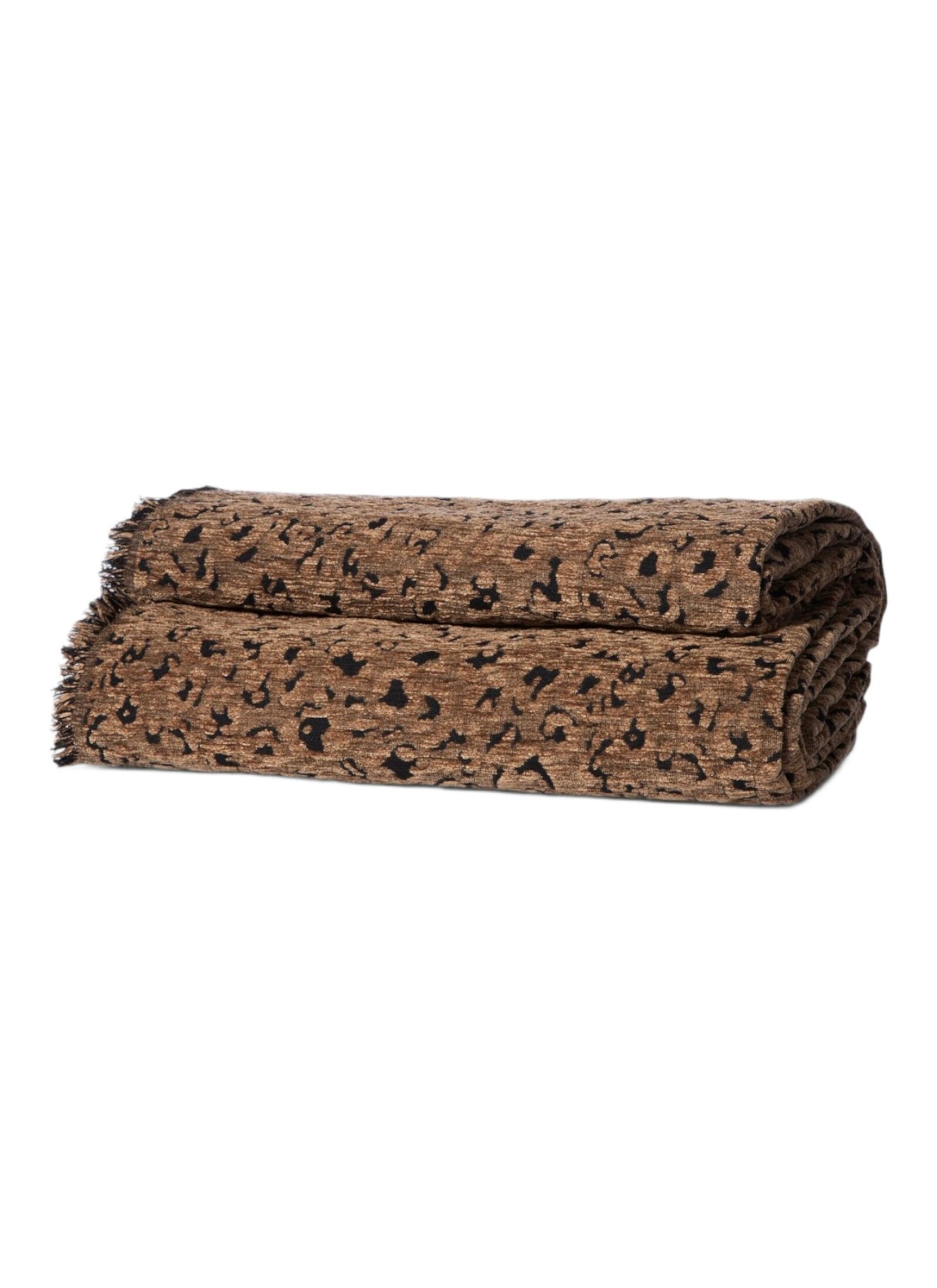 THROW LEOPARD BROWN