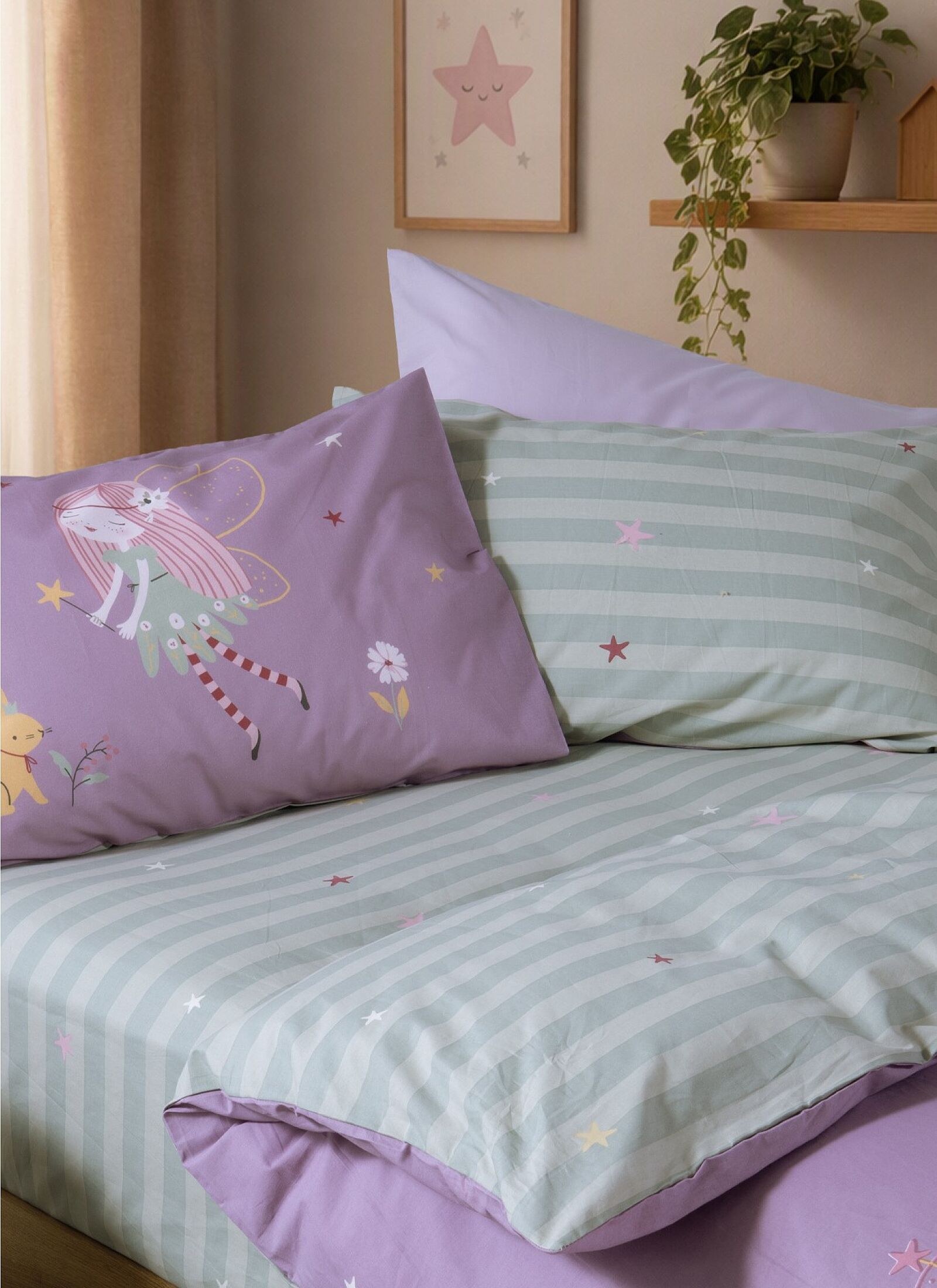 SINGLE SHEET SET FAIRY TALE PURPLE