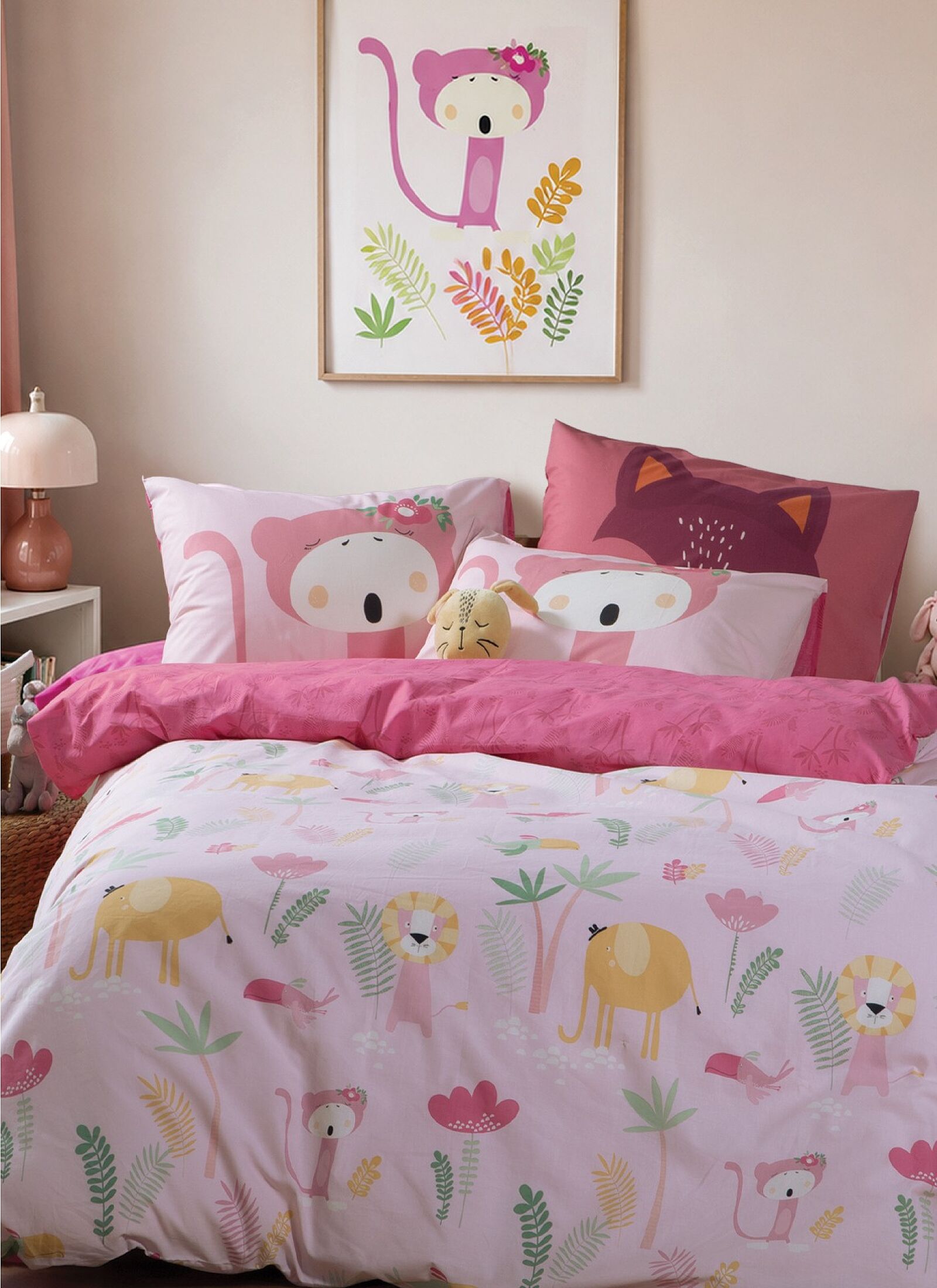 SINGLE SHEET SET WILD &AMP; SWEET PINK