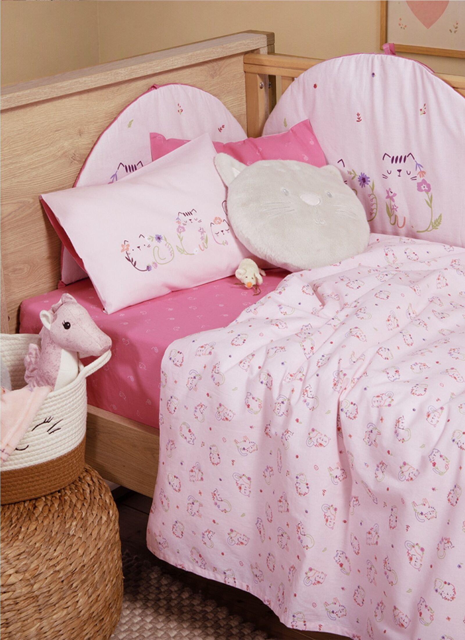 CRIB SHEET SET CATS ARE PERFECT